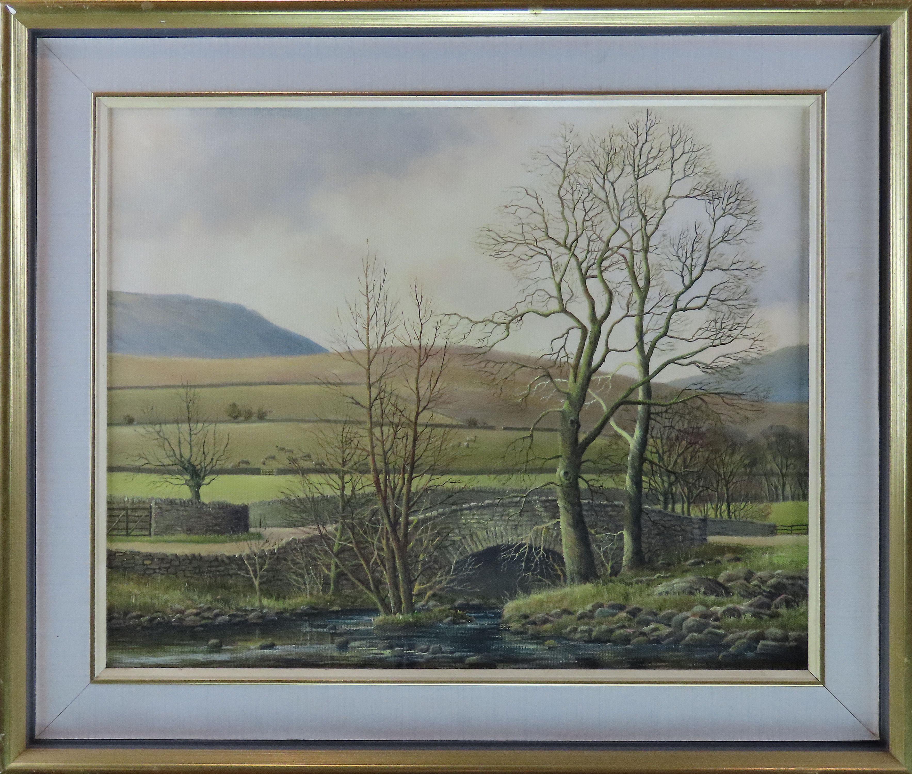 Huile originale sur toile. STANLEY G. ANDERSON, « Near Grasmere »