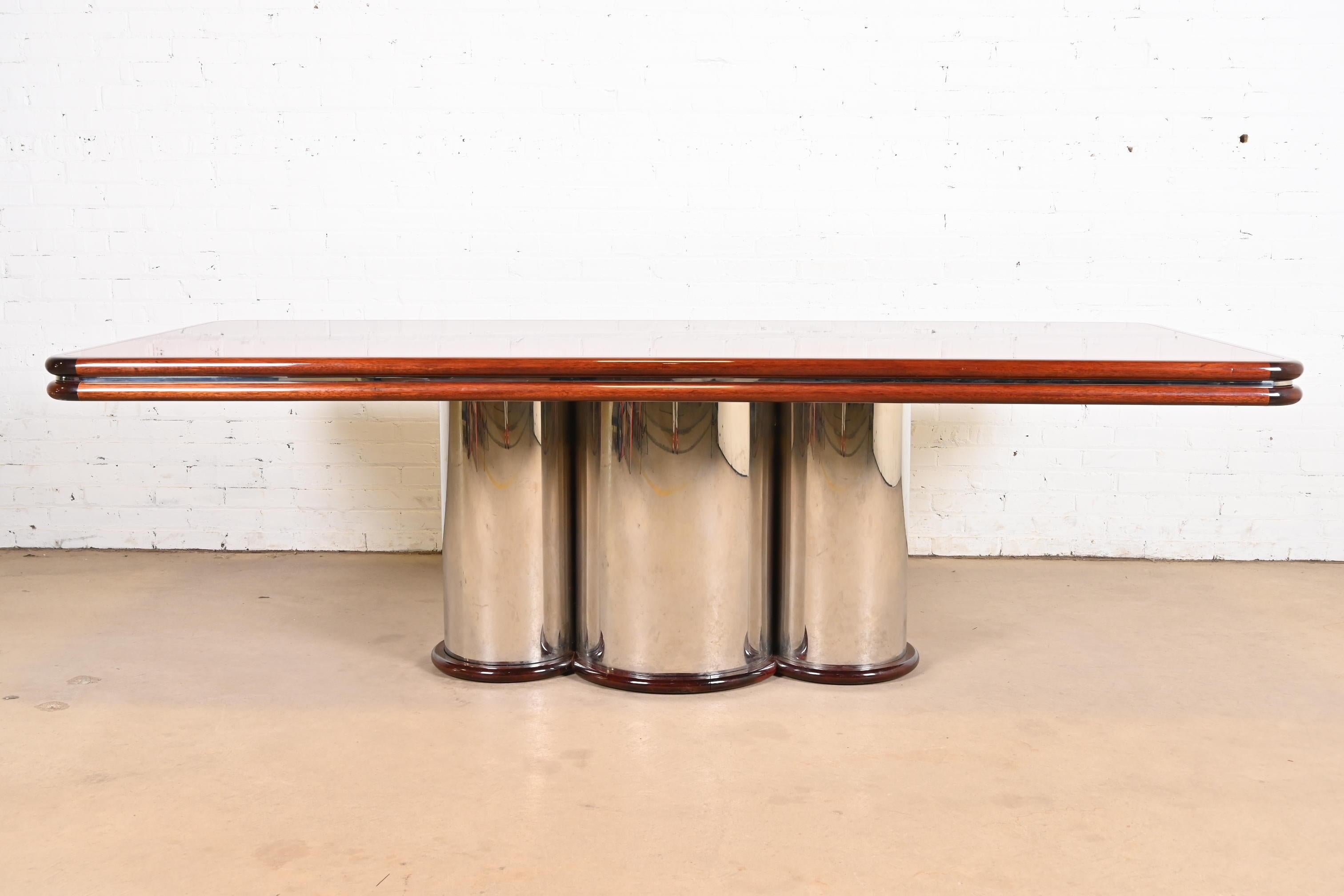 Mid-Century Modern Table de salle à manger sur piédestal de style mi-siècle moderne de Stanley Jay Friedman pour Brueton en vente