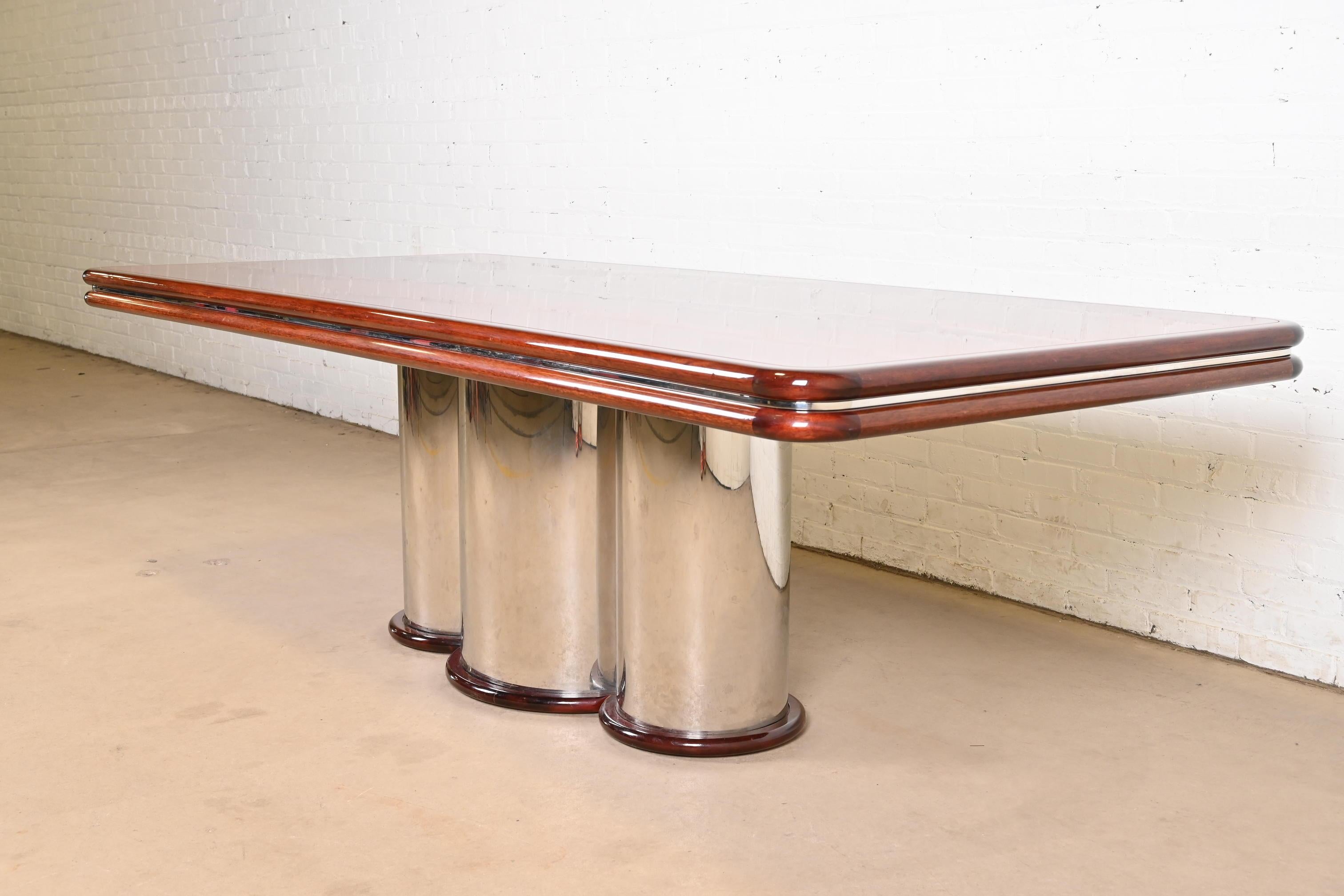 Table de salle à manger sur piédestal de style mi-siècle moderne de Stanley Jay Friedman pour Brueton Bon état - En vente à South Bend, IN
