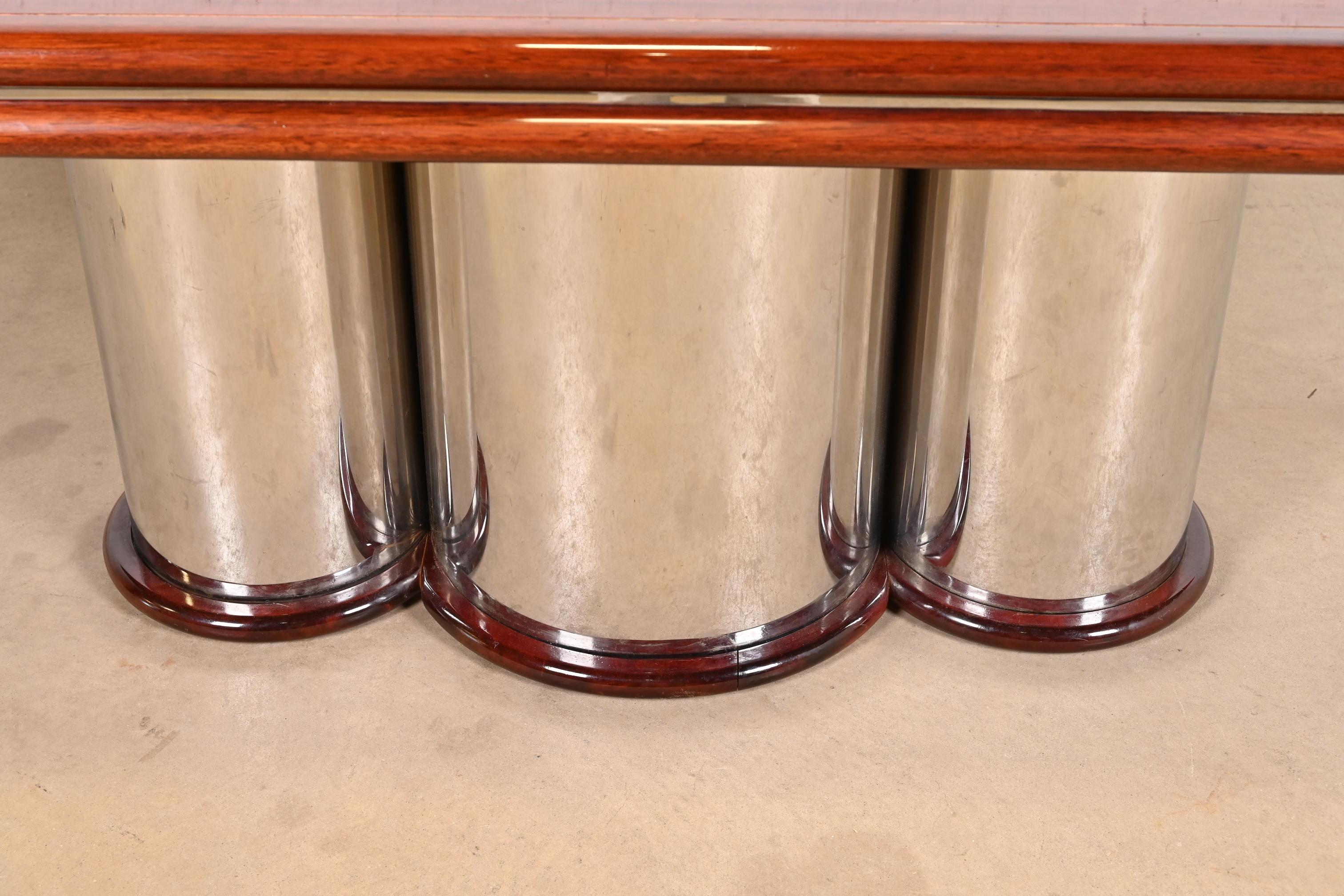 Table de salle à manger sur piédestal de style mi-siècle moderne de Stanley Jay Friedman pour Brueton en vente 1