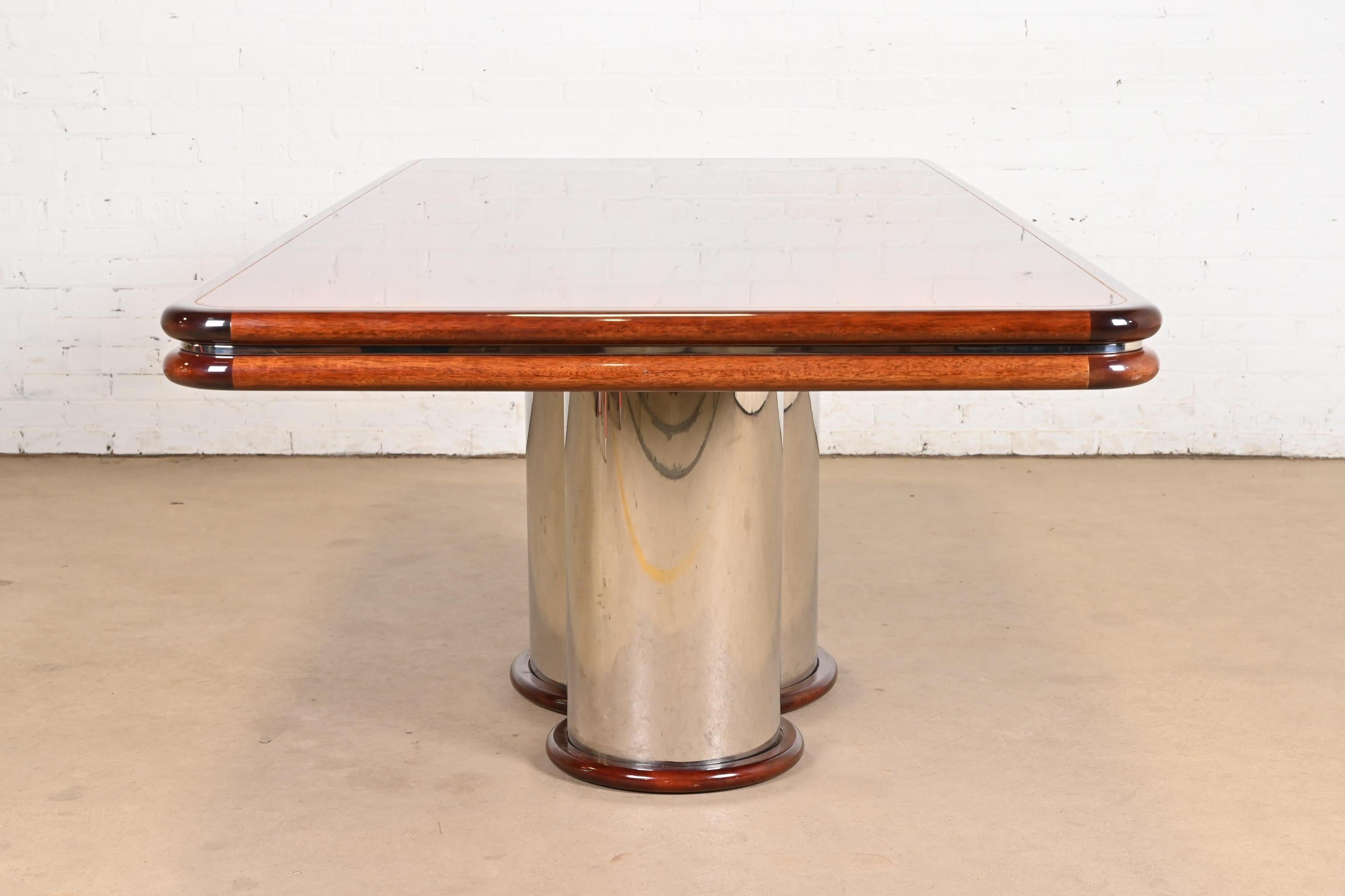 Table de salle à manger sur piédestal de style mi-siècle moderne de Stanley Jay Friedman pour Brueton en vente 2