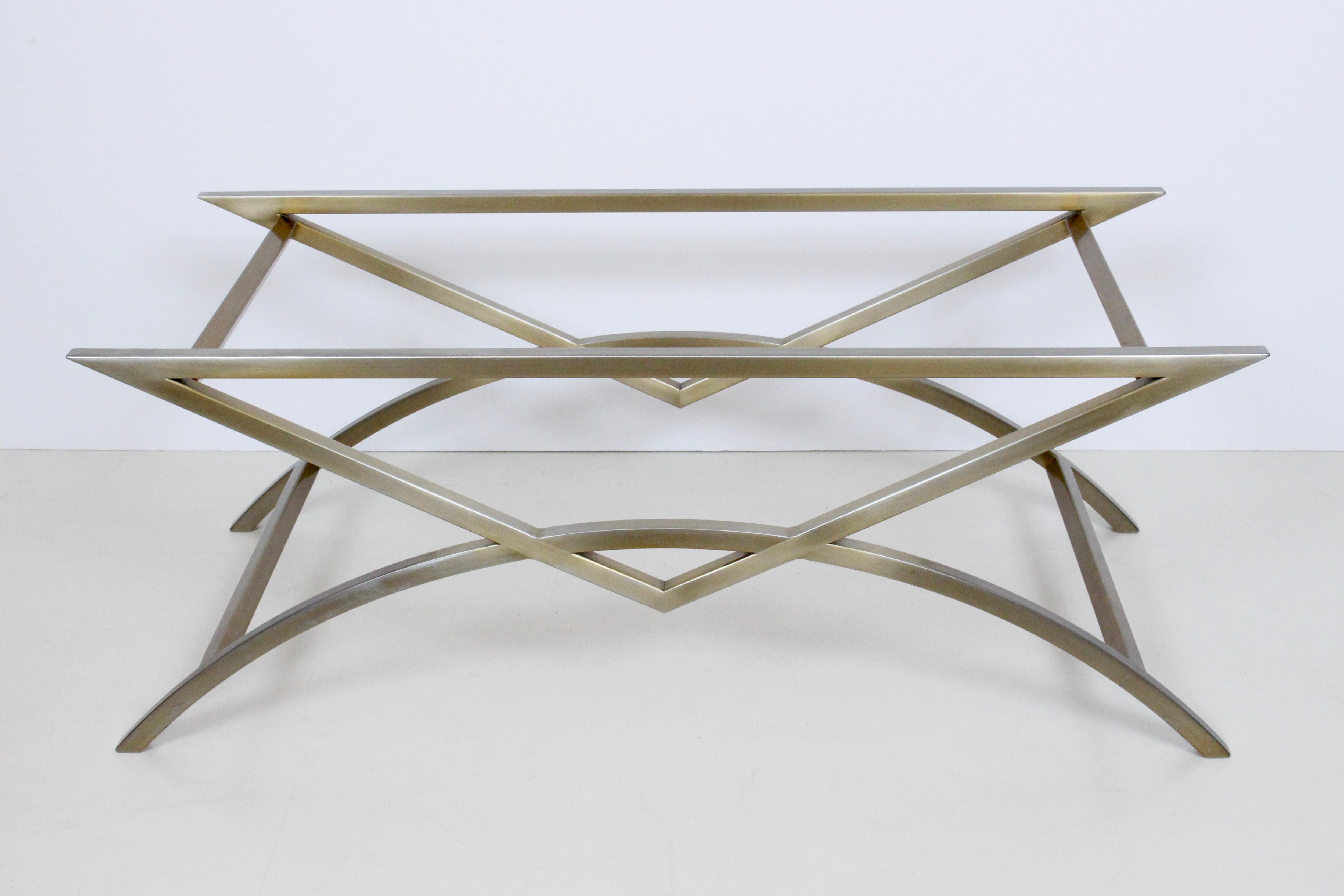 Stainless Steel Stanley Jay Friedman for Brueton Stainless & Travertine 