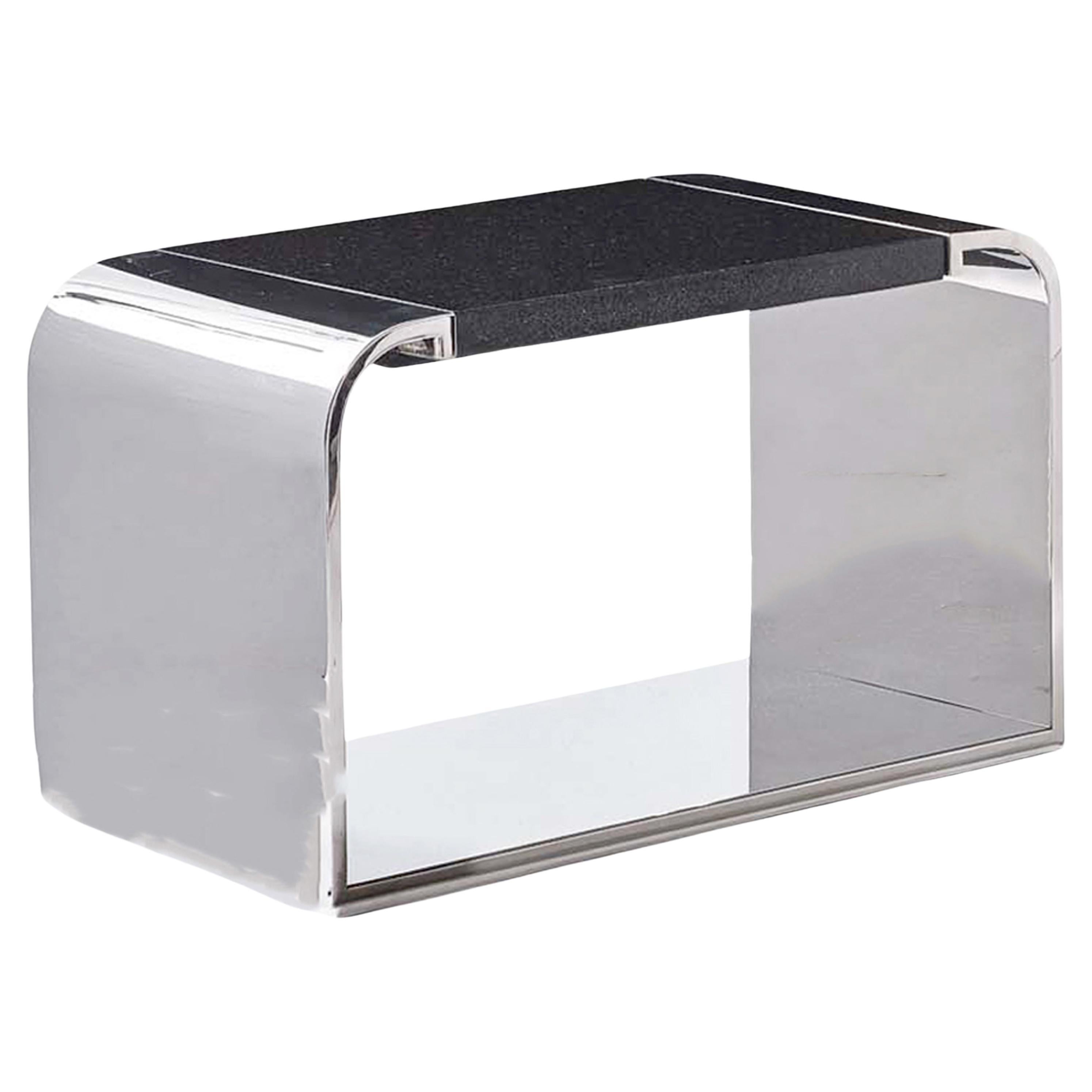 Table basse « Eclipse » en acier et granit de Stanley Jay Friedman pour Brueton en vente