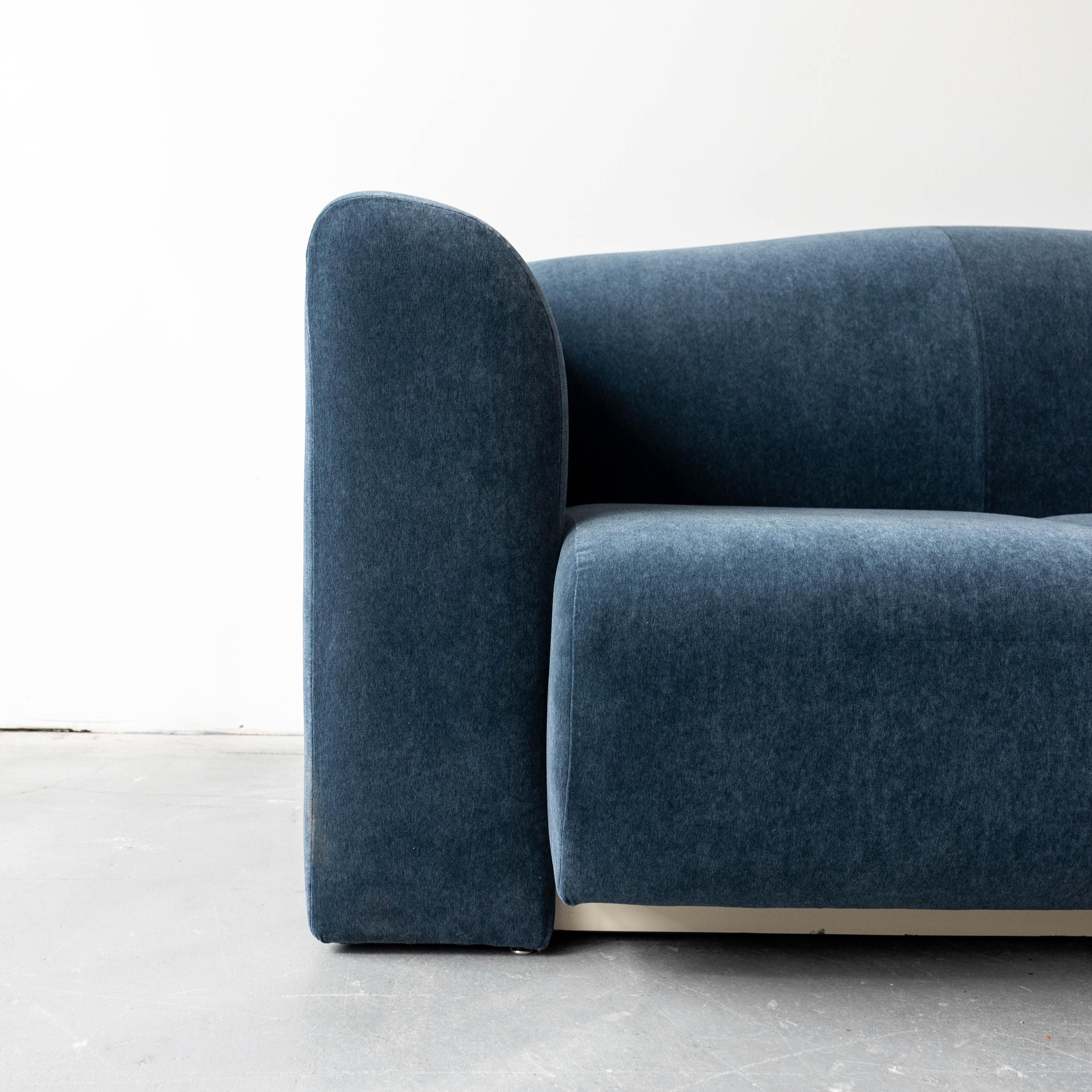 for Brueton c. 1970s - reupholstered in brand new wool velvet from Fishman's Fabrics.
