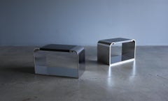 Stanley Jay Friedman Stahl- und Granittische „ ECLIPSE“ für Brueton, um 1980