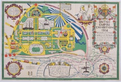 British Empire Exhibition 1924 Wembley map by Stanley Kennedy North