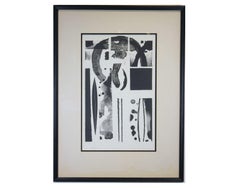 Untitled Black and White Abstract Viscosity Print Edition 12/20