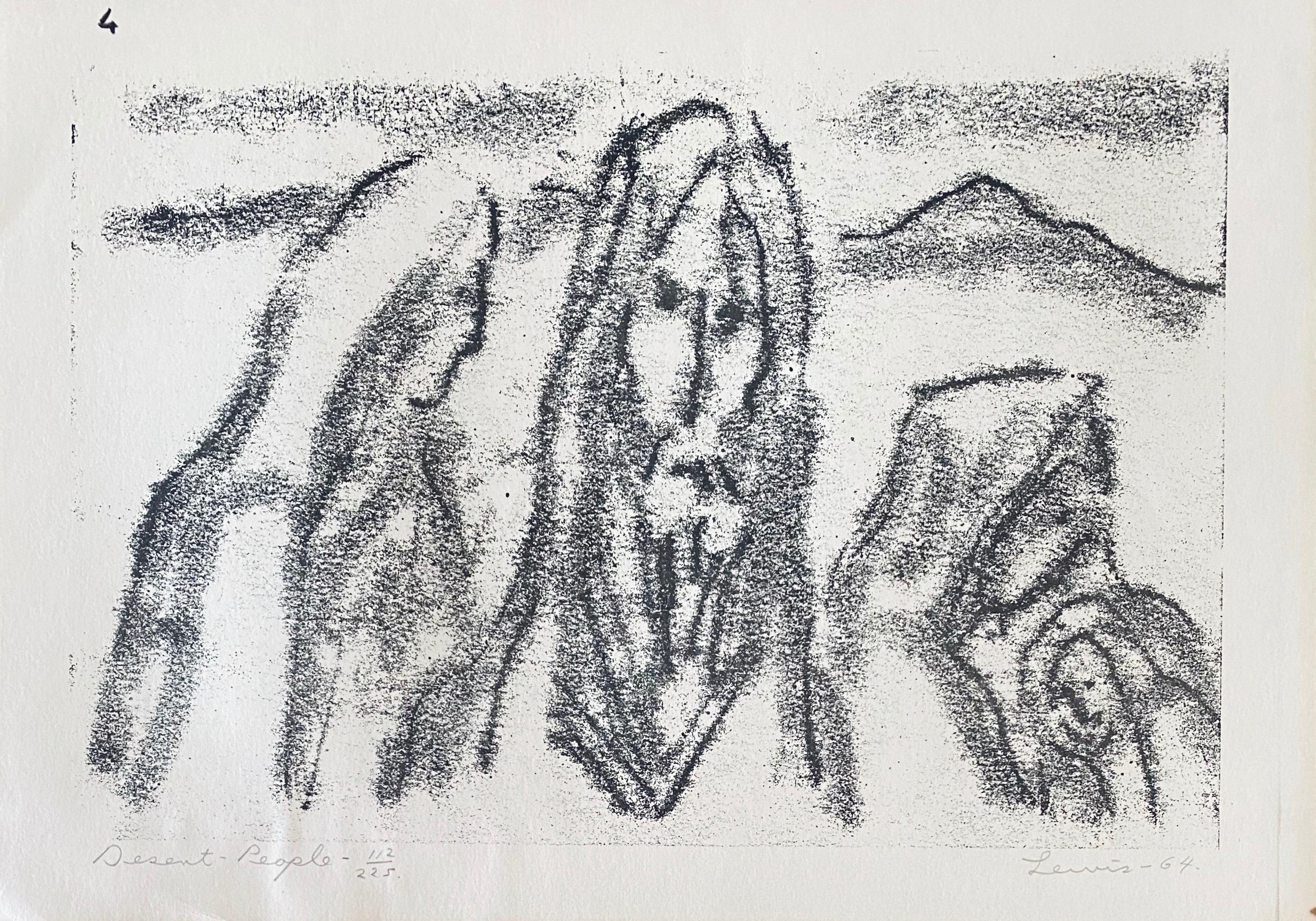 Stanley Lewis Abstract Print - "Desert People" from Wanderers Illustrations 112/225