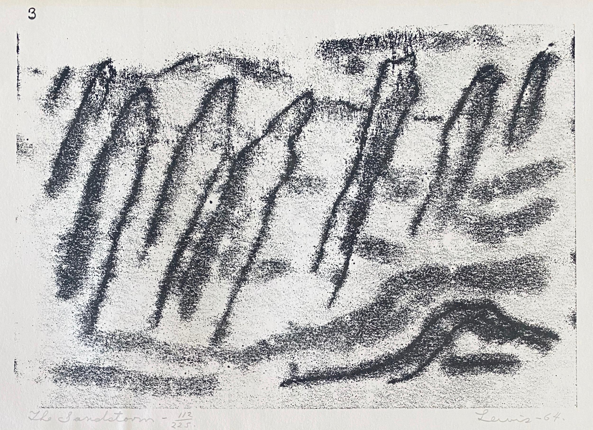 Stanley Lewis Abstract Print - "The Sandstorm" from Wanderers Illustrations 112/225