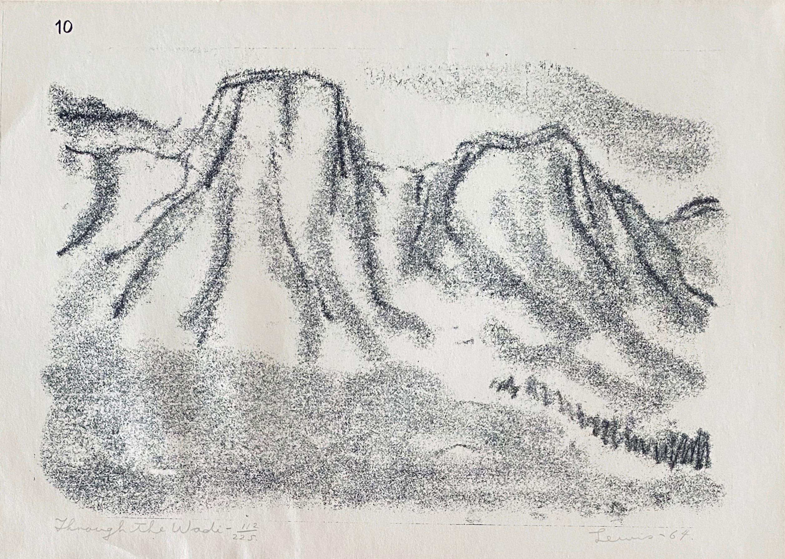 Stanley Lewis Abstract Print - "Through The Wadi" from Wanderers Illustrations 112/225