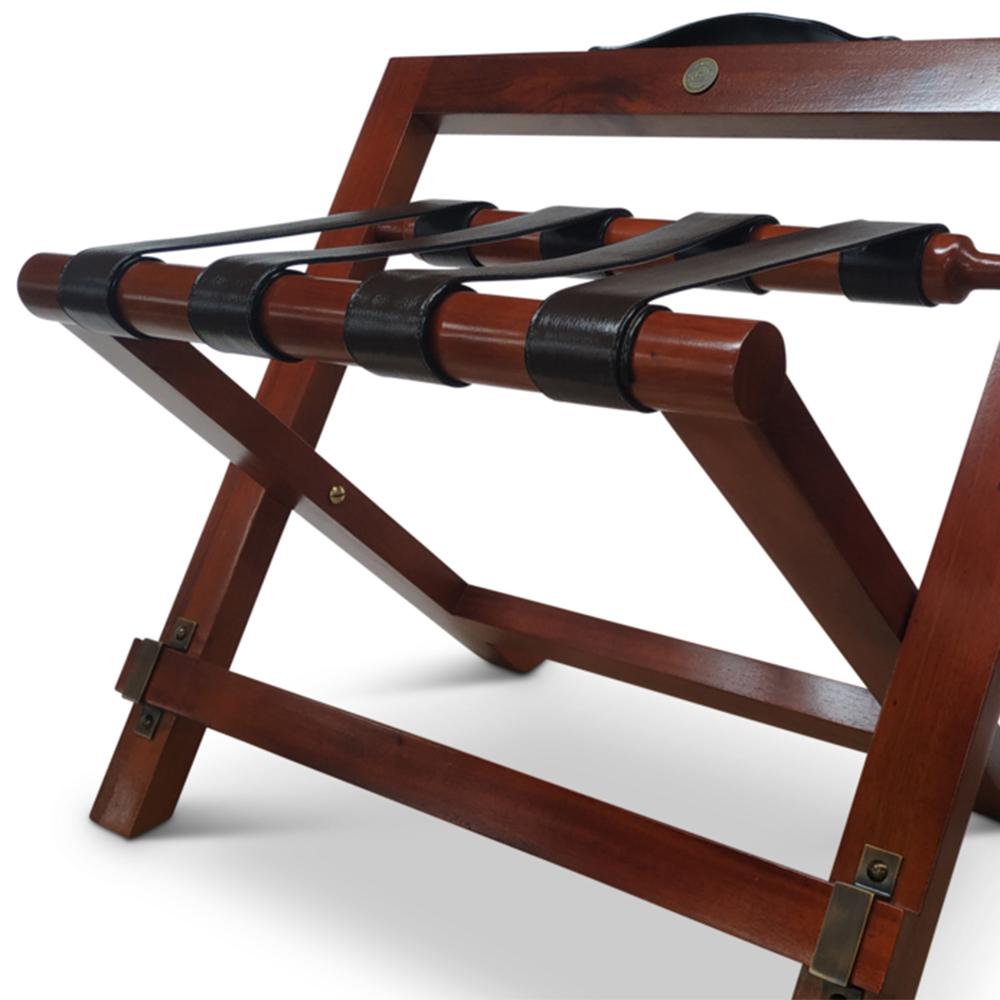 Faux Leather Stanley Luggage Rack For Sale