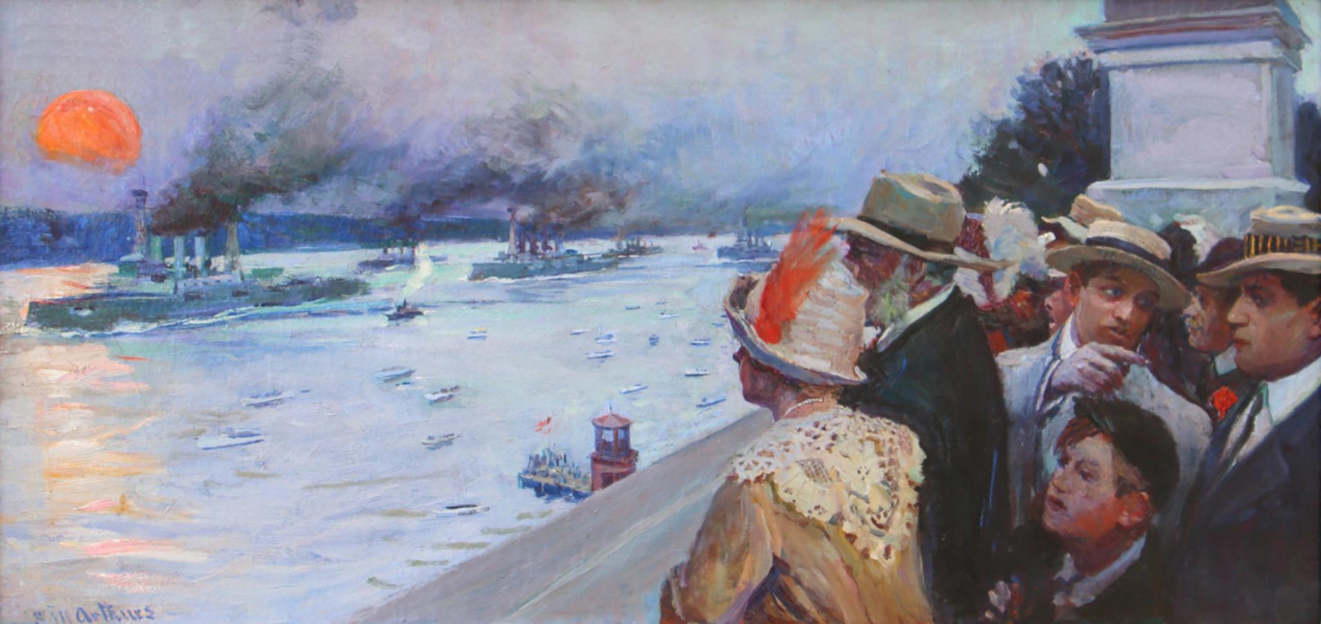Landscape Painting Stanley Massey Arthurs - La flotte