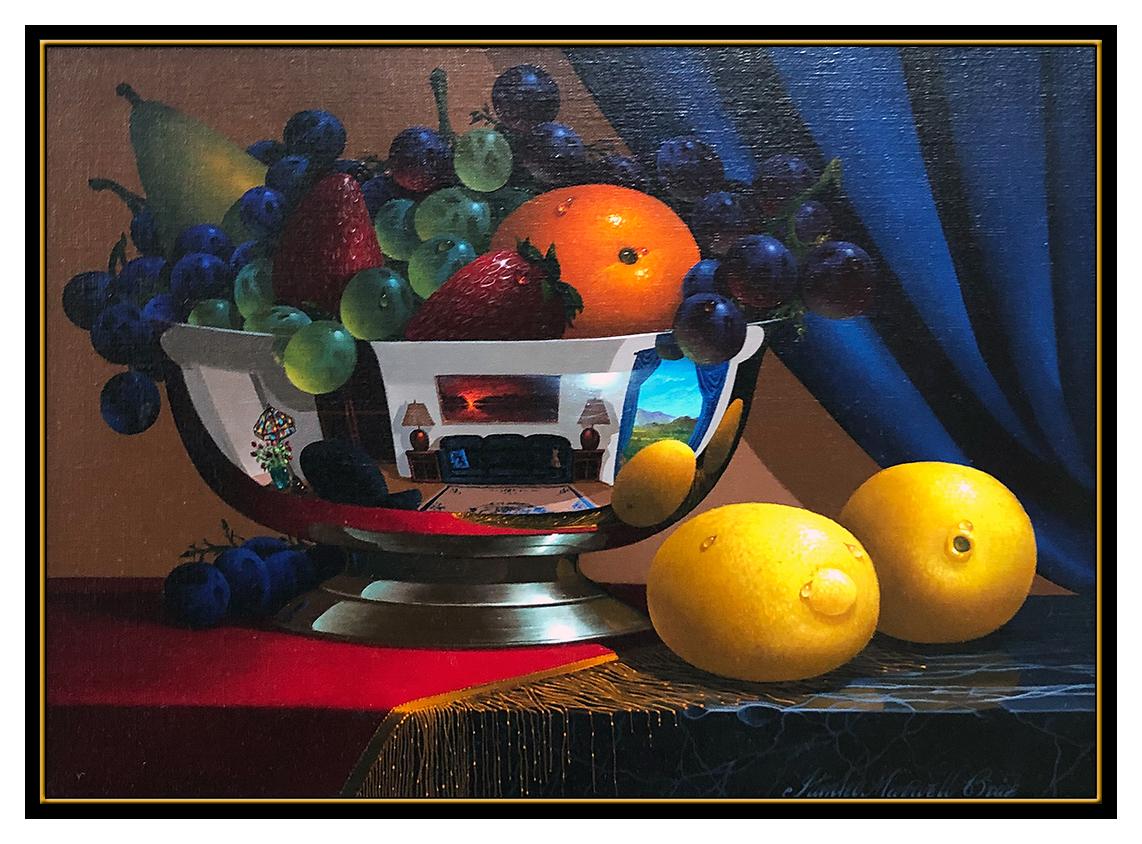 Stanley Maxwell Brice Original Oil Painting On Canvas Signed Still Life Food Art For Sale 1