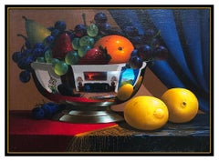 Stanley Maxwell Brice Original Oil Painting On Canvas Signed Still Life Food Art