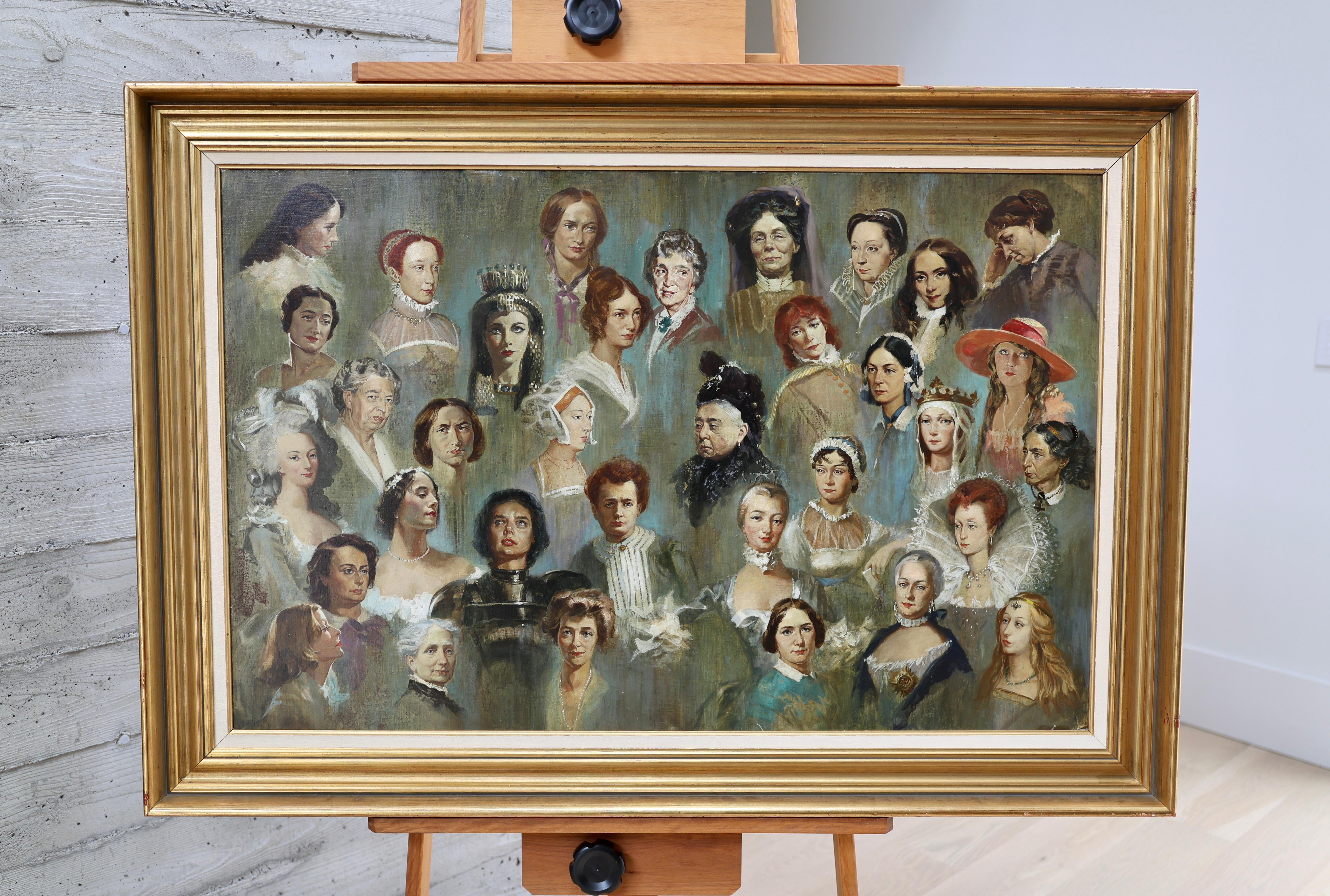 Eminent Women, Illustration für McCall's Magazine, Mai 1959 – Painting von Stanley Meltzoff