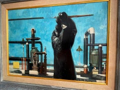 Scena industriale Guanto acido, matita da disegnatore e tubature - Fortune Magazine