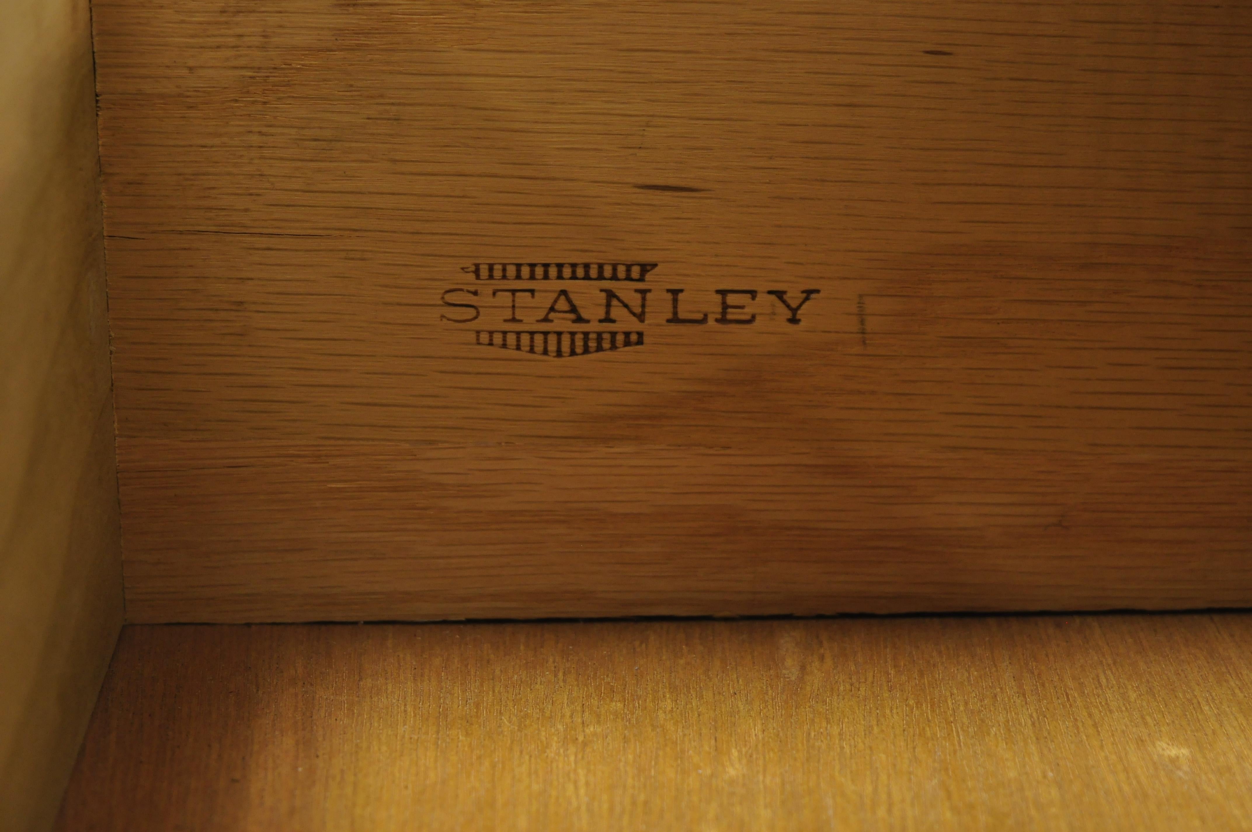 Stanley Mid-Century Modern Walnut and Formica Top Six Drawer Credenza Dresser 1