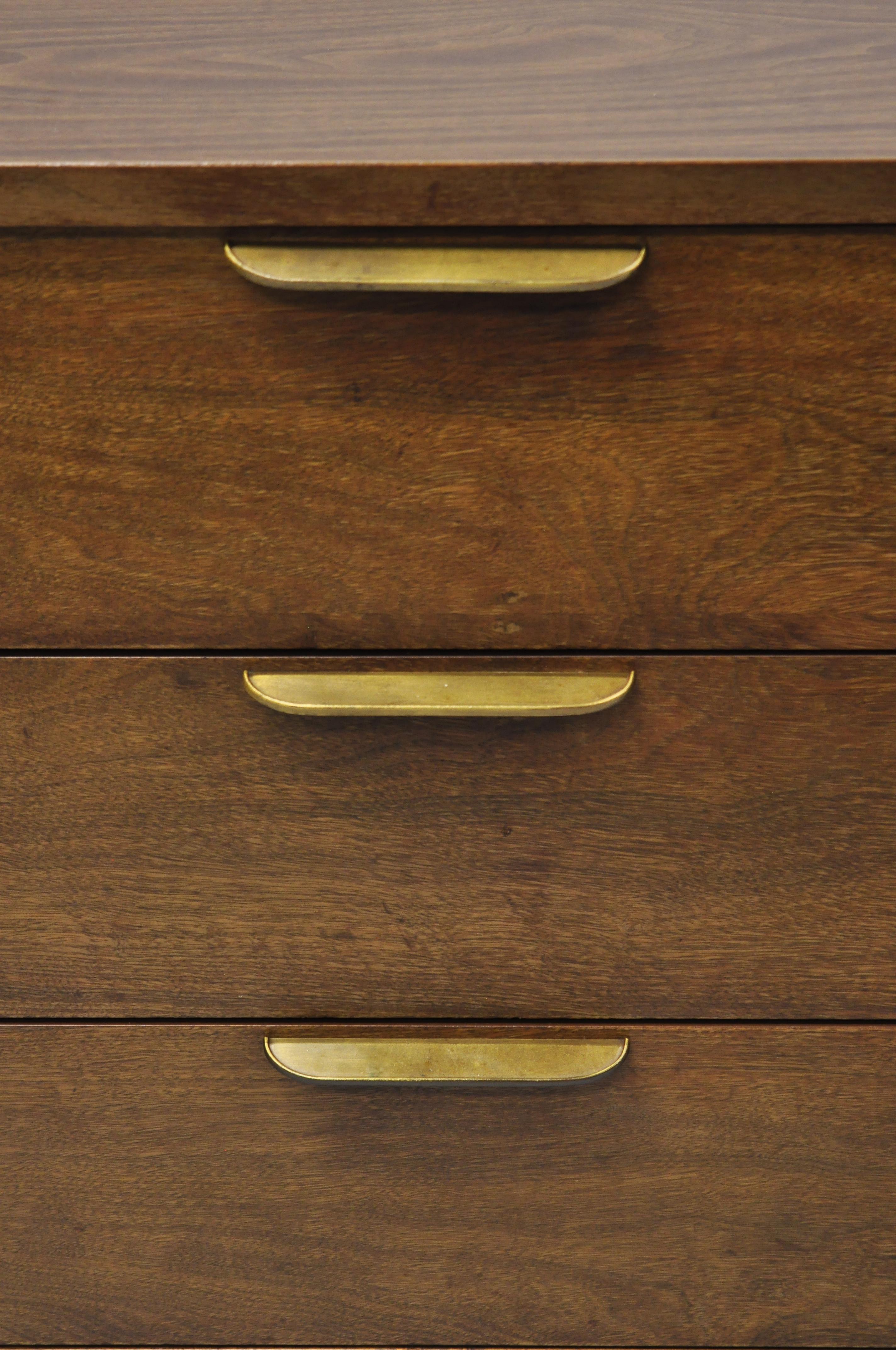 Stanley Mid-Century Modern Walnut and Formica Top Six Drawer Credenza Dresser 2