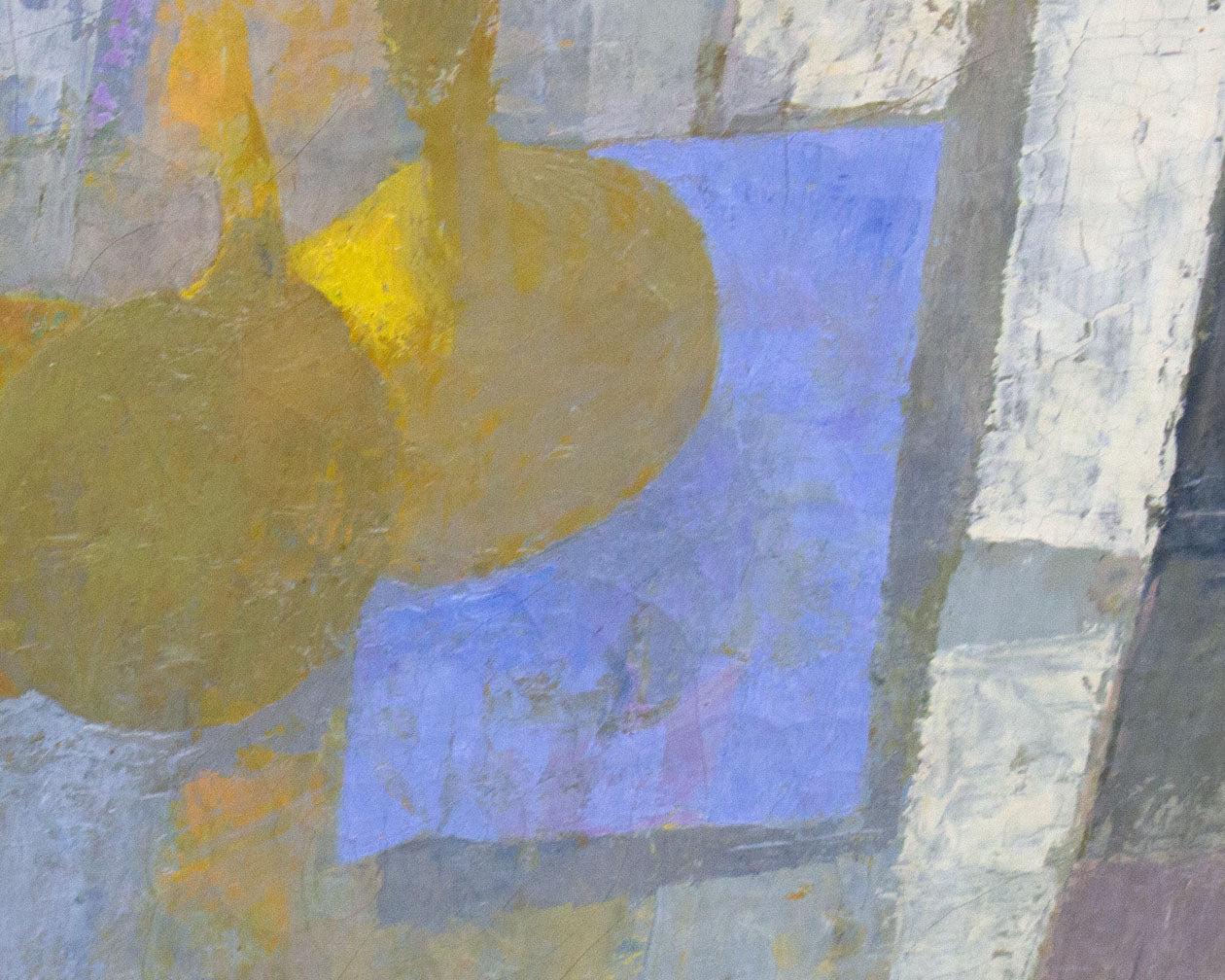 Stanley Mitruck Signé 1959 Quince Huile sur toile Nature morte abstraite Peinture en vente 1