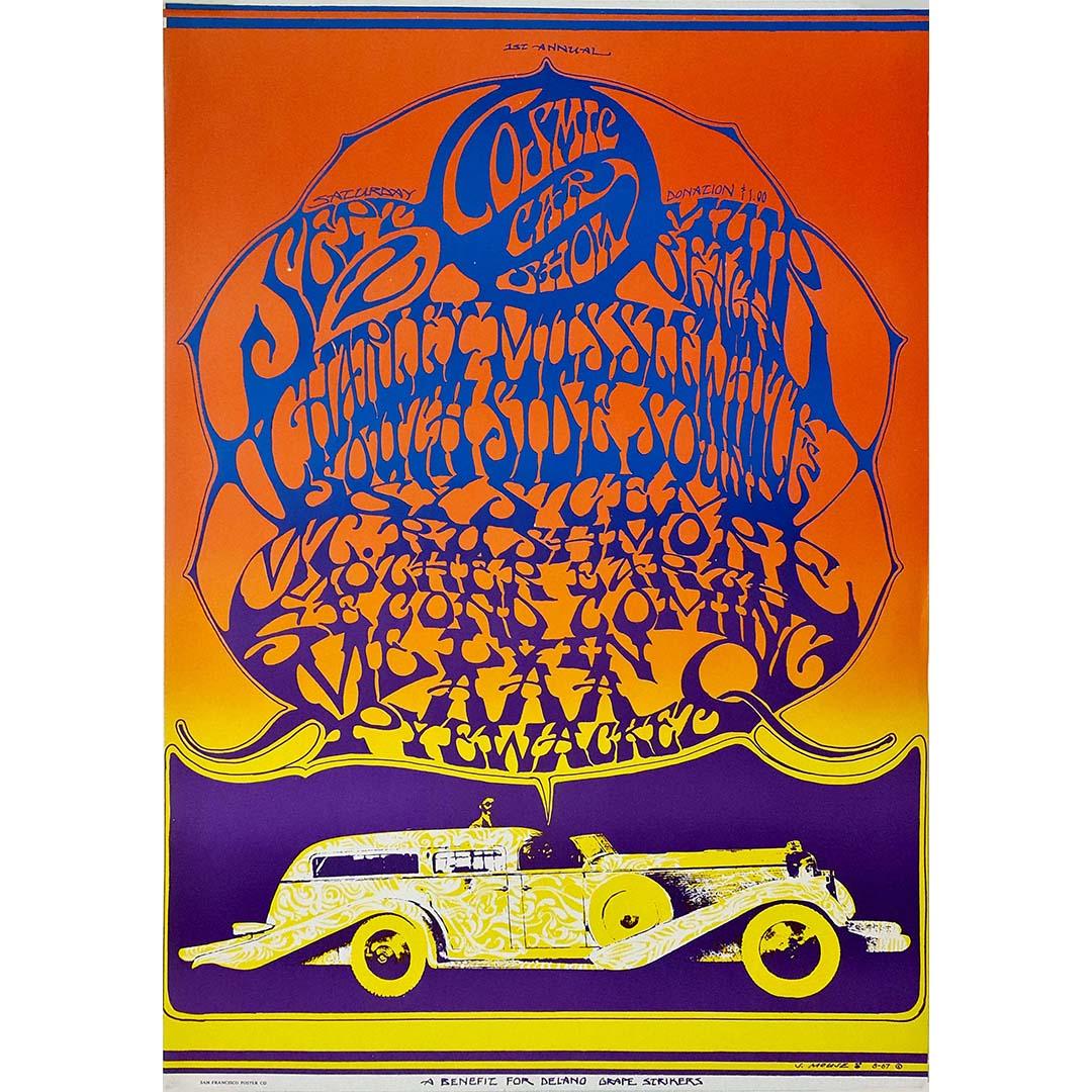 Affiche originale conçue par Stanley Mouse, Cosmic Car Show, 1967 en vente 1