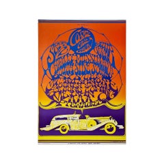 Retro 1967 Psychedelic Original Poster designed by Stanley Mouse - Cosmic Car Show