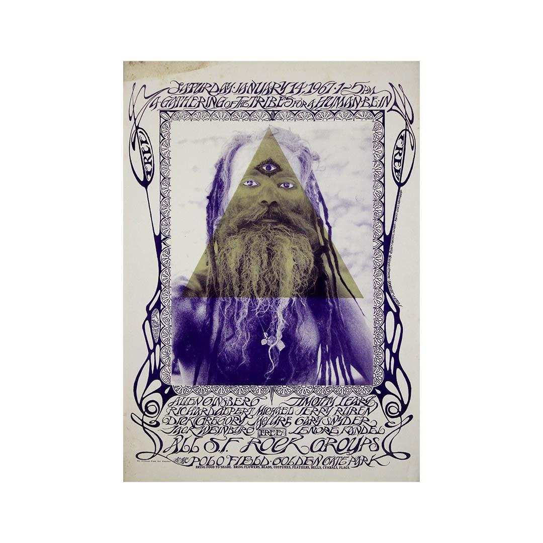 Originalplakat von Stanley Mouse, „A Gathering of the Tribe for a Human Be-in“, 1967 im Angebot 3