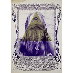 Original 1967 poster by Stanley Mouse A Gathering of the Tribe for a Human Be-in