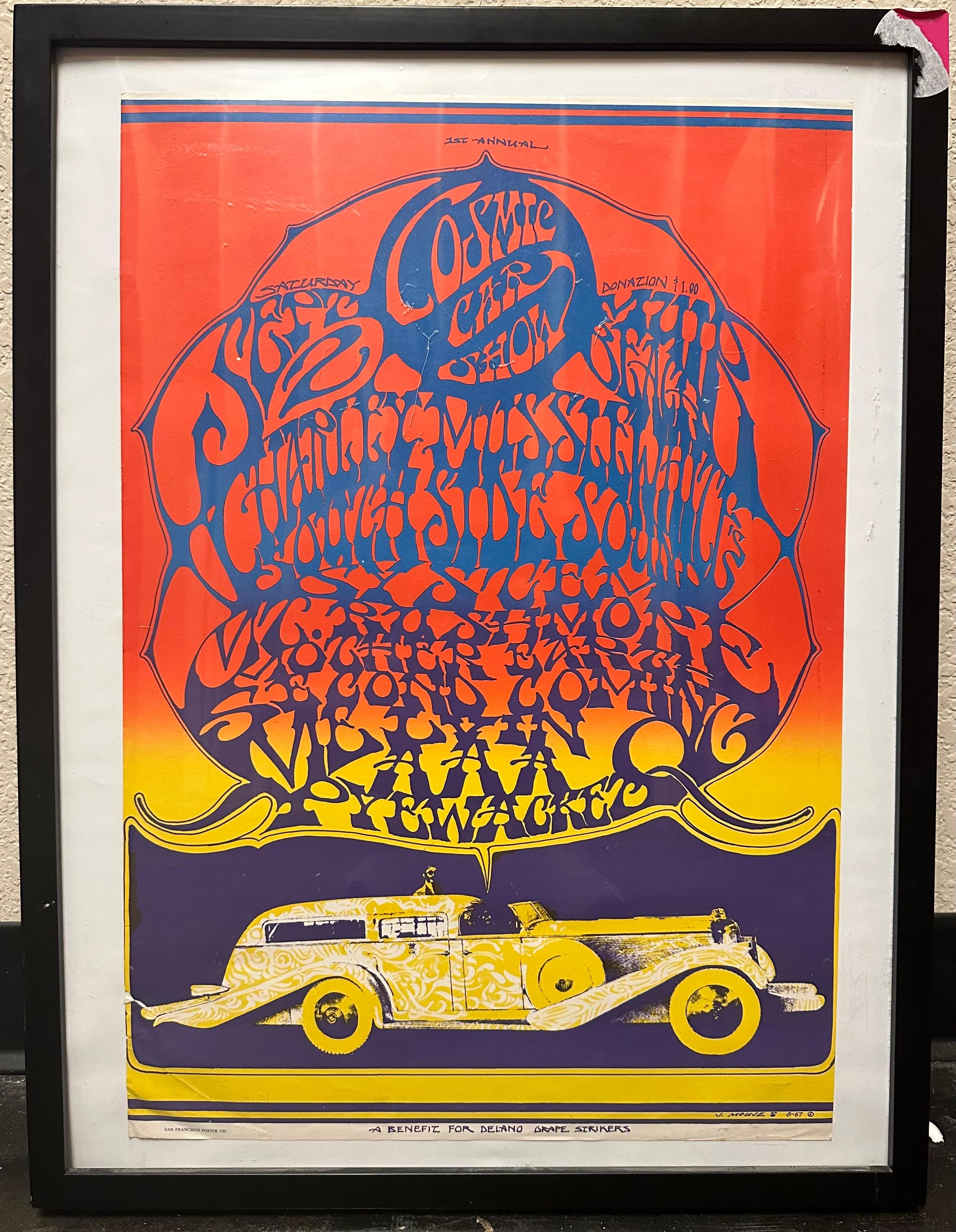 Stanley Mouse Abstract Print - First Annual Cosmic Car Show (Handbill Flyer)