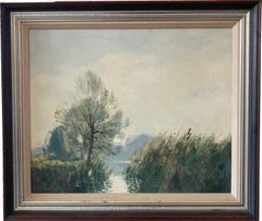Vintage Stanley Orchart, Impressionist landscape, circle of Edward Seago