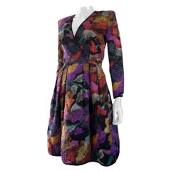 Stanley Platos and Martin Ross for Neiman Marcus Modern Art Plissé Dress Size 4