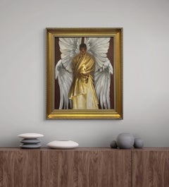 "La mia luce, la mia salvezza" (2024) Ritratto a olio su pannello di alluminio