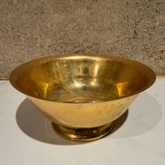 Stanley Roberts 24k Plated Footed Bowl Hollywood Regency