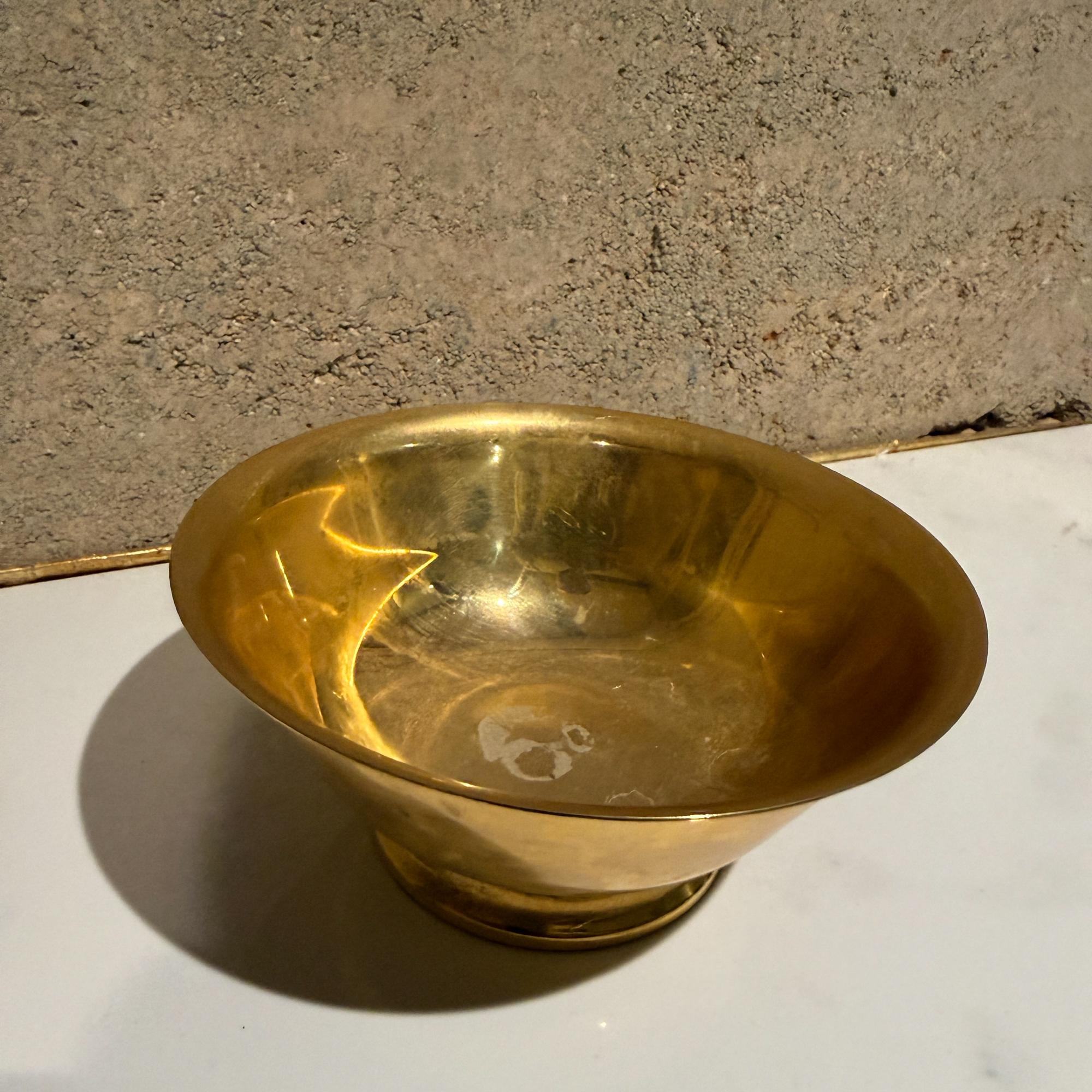 Stanley Roberts Ciotola con piede placcata 24k Hollywood Regency In condizioni discrete in vendita a Chula Vista, CA