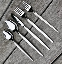 Service de couverts en acier inoxydable « ASTRO » de Stanley Roberts, Japon, service pour 12 personnes