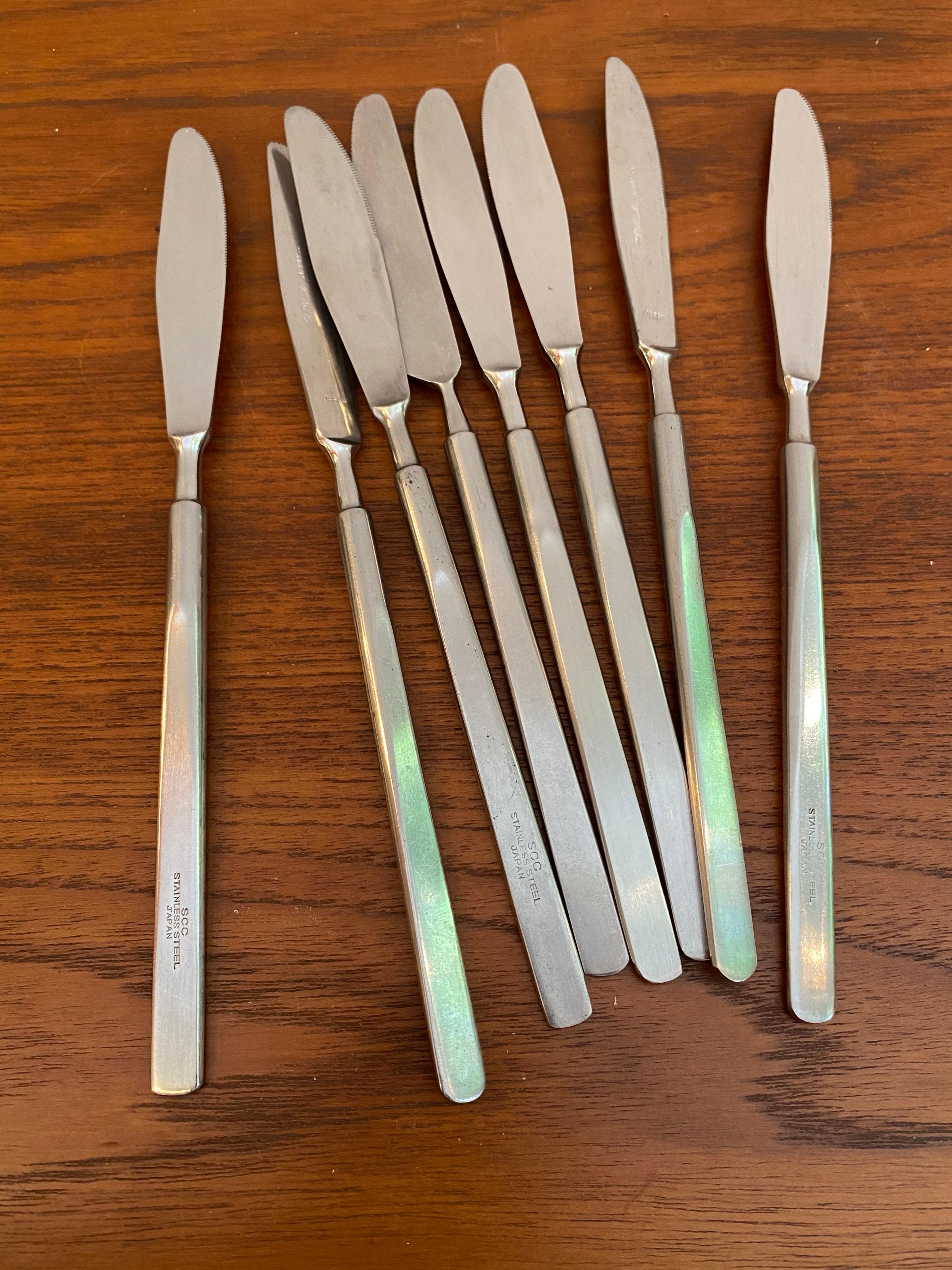 Stanley Roberts Flatware Set in the Style of Erik Herlow/ Service for 8 In Good Condition In Philadelphia, PA