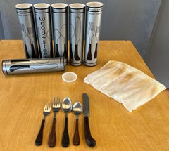 Stanley Roberts Rosewood "Wood Vogue" Flatware 6 Place Settings 30pc Set