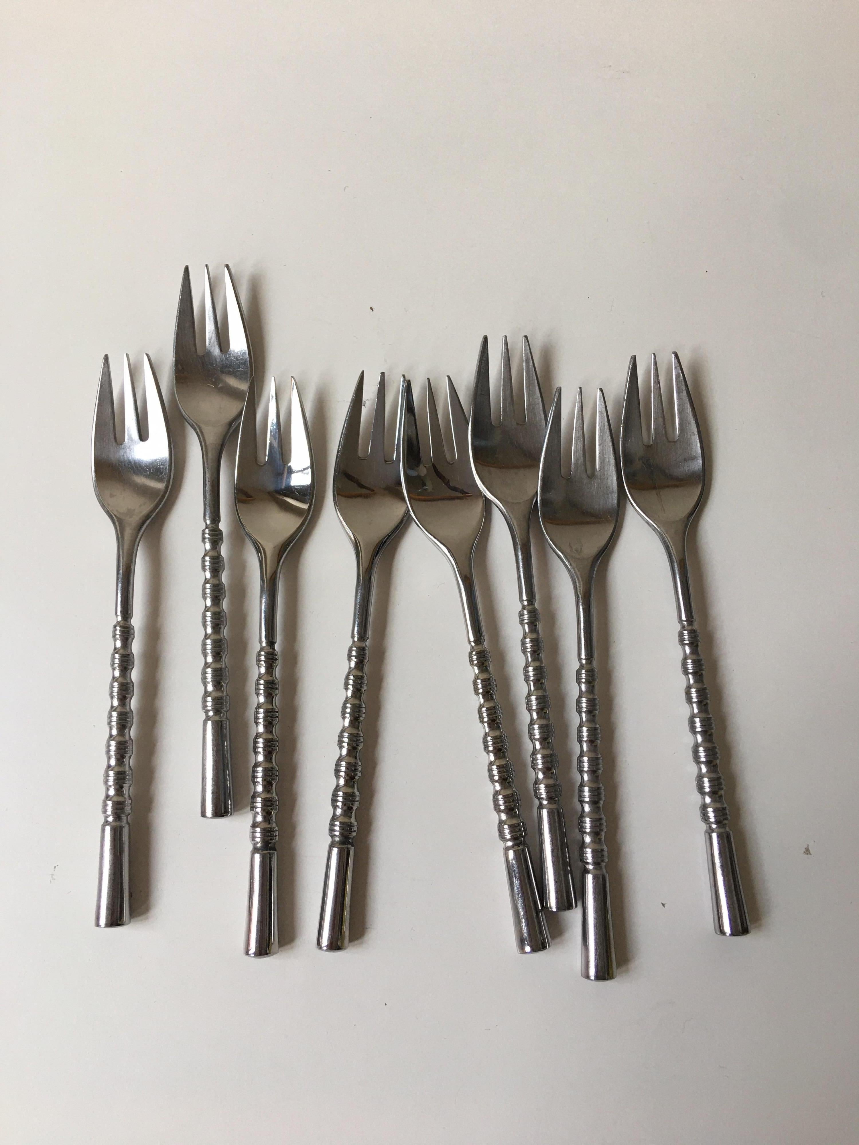 Stanley Roberts Service for 8 Mid-Century Modern Flatware Set 50 Pieces. 1