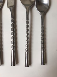 Stanley Roberts Service for 8 Mid-Century Modern Flatware Set 50 Pieces.