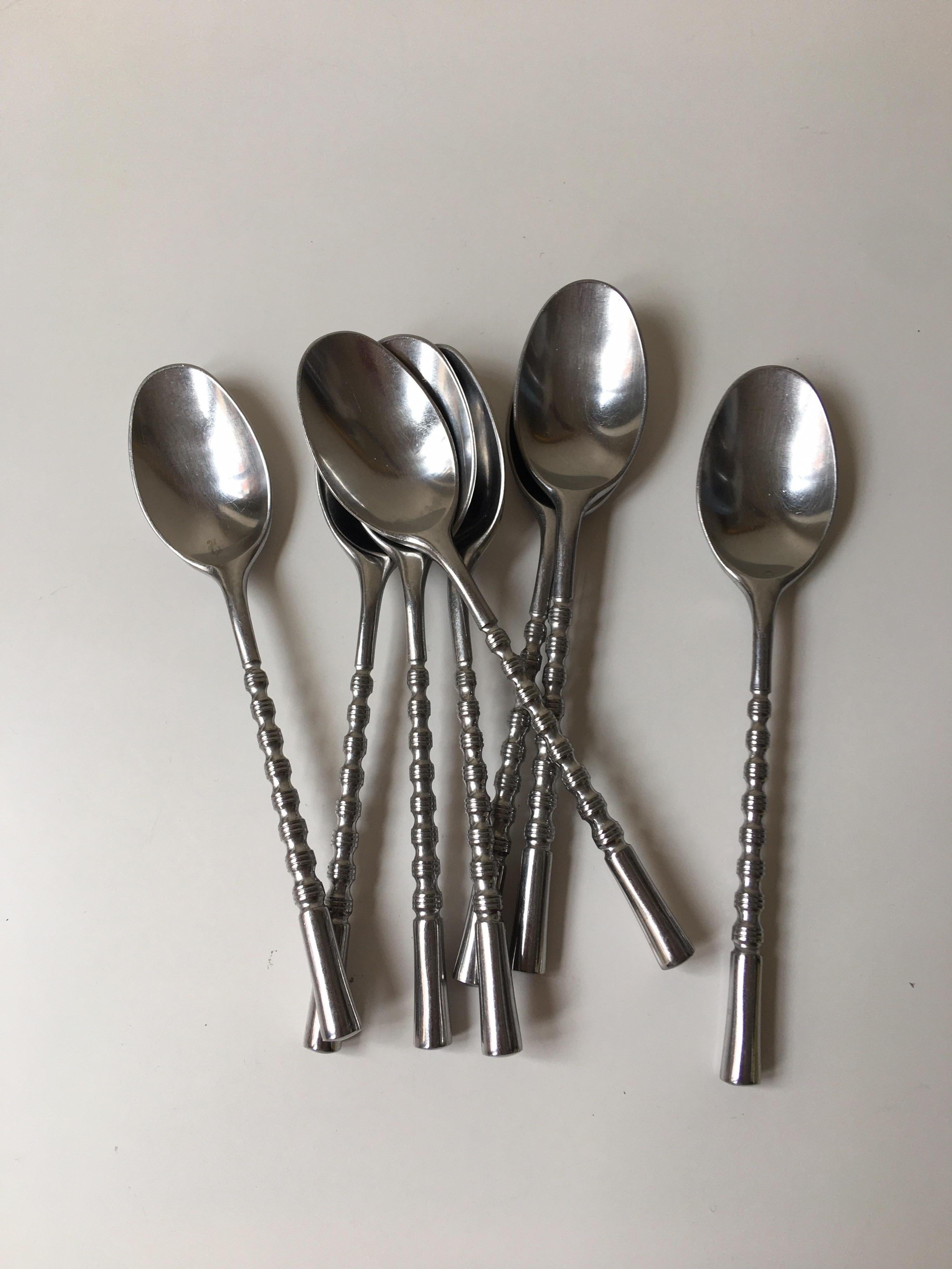 Stanley Roberts Service for 8 Mid-Century Modern Flatware Set 50 Pieces. In Good Condition In Philadelphia, PA