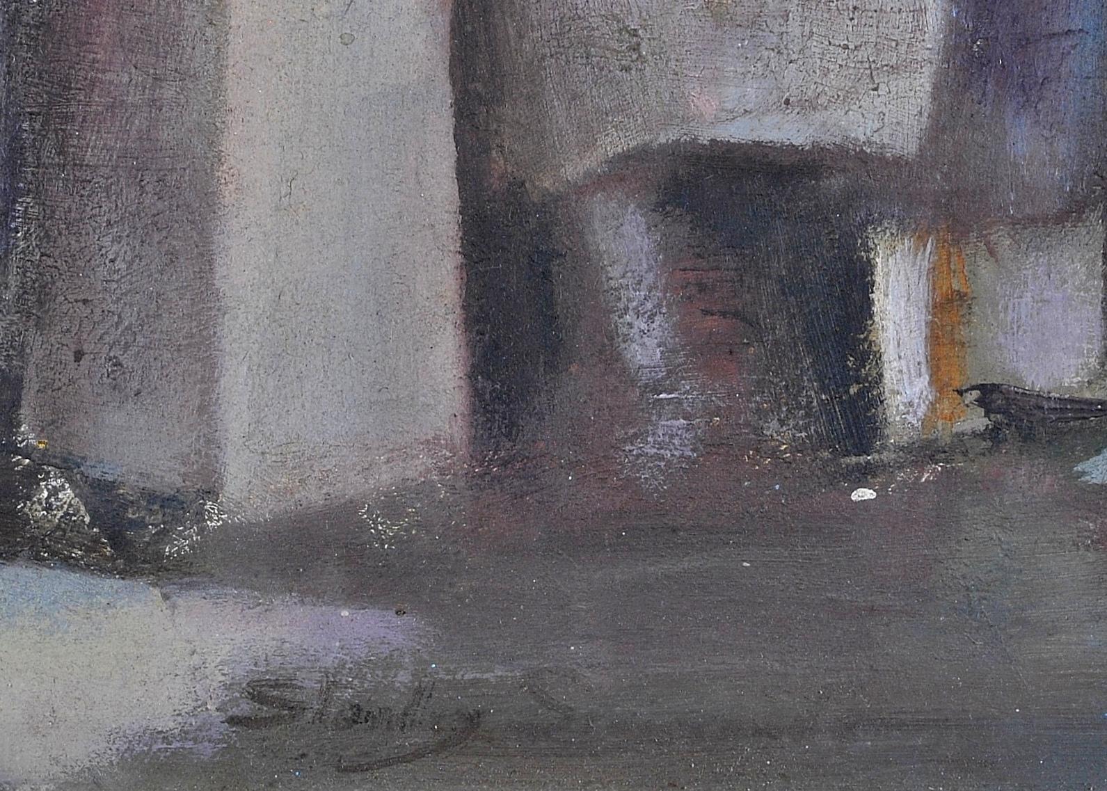 Billingsgate Porters - Mid 20th Century London Market Interior Oil Painting For Sale 6