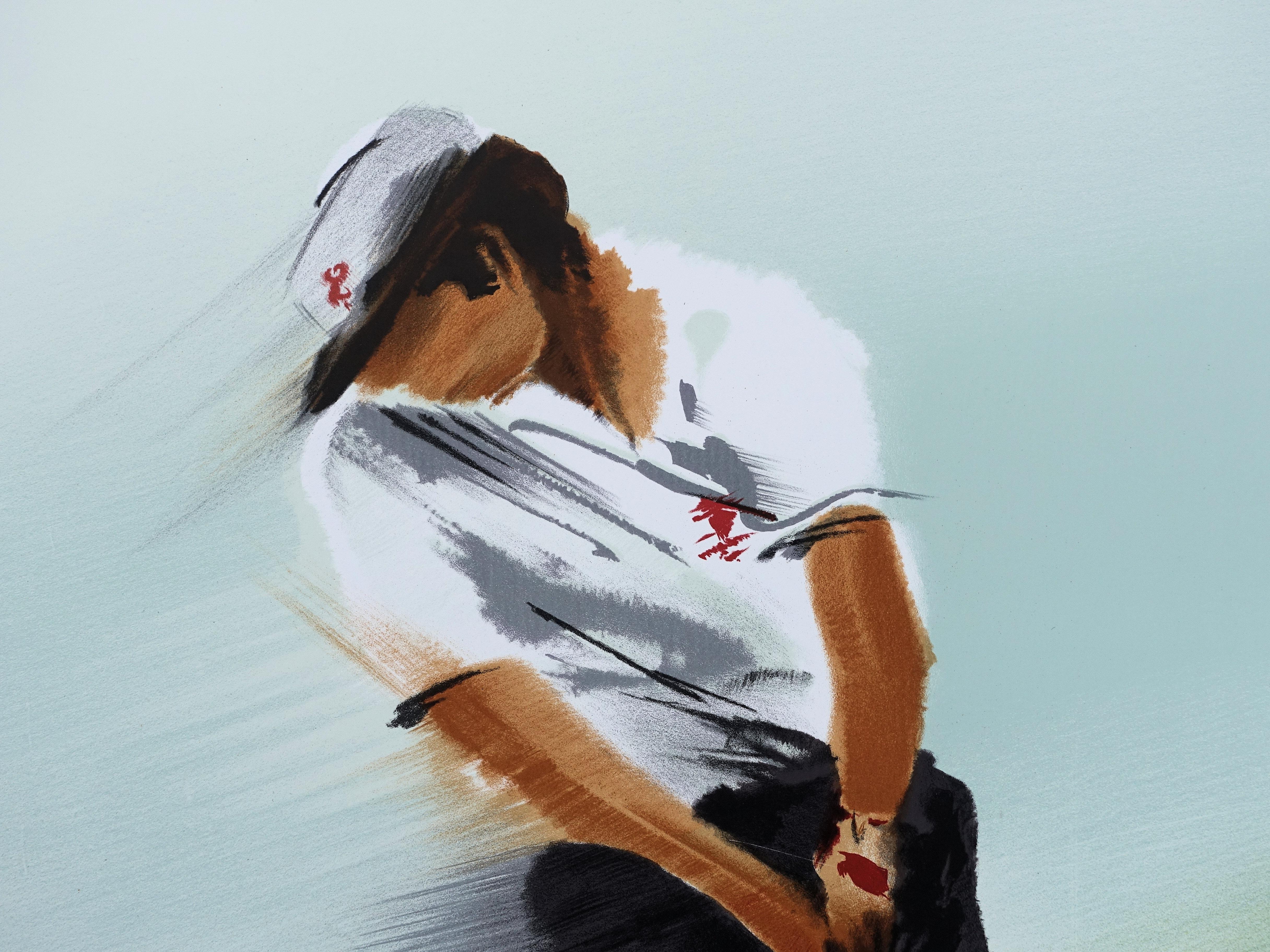 GOLF : The Swing - Original Lithograph, HANDSIGNED & Ltd /600 For Sale 3