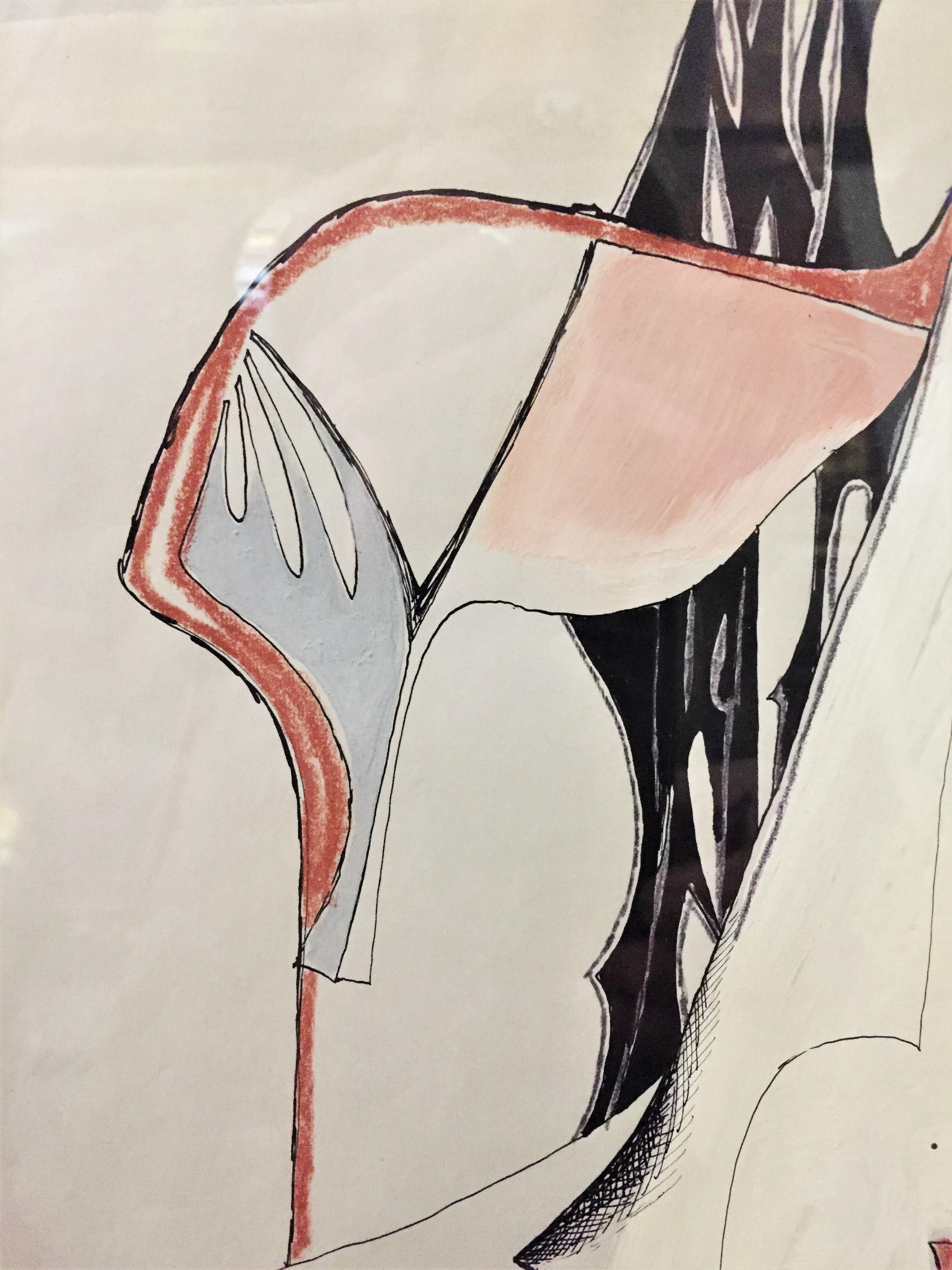 Dipinto Stanley Stangren, Collage astratto modernista a tecnica mista, 1964 circa in vendita