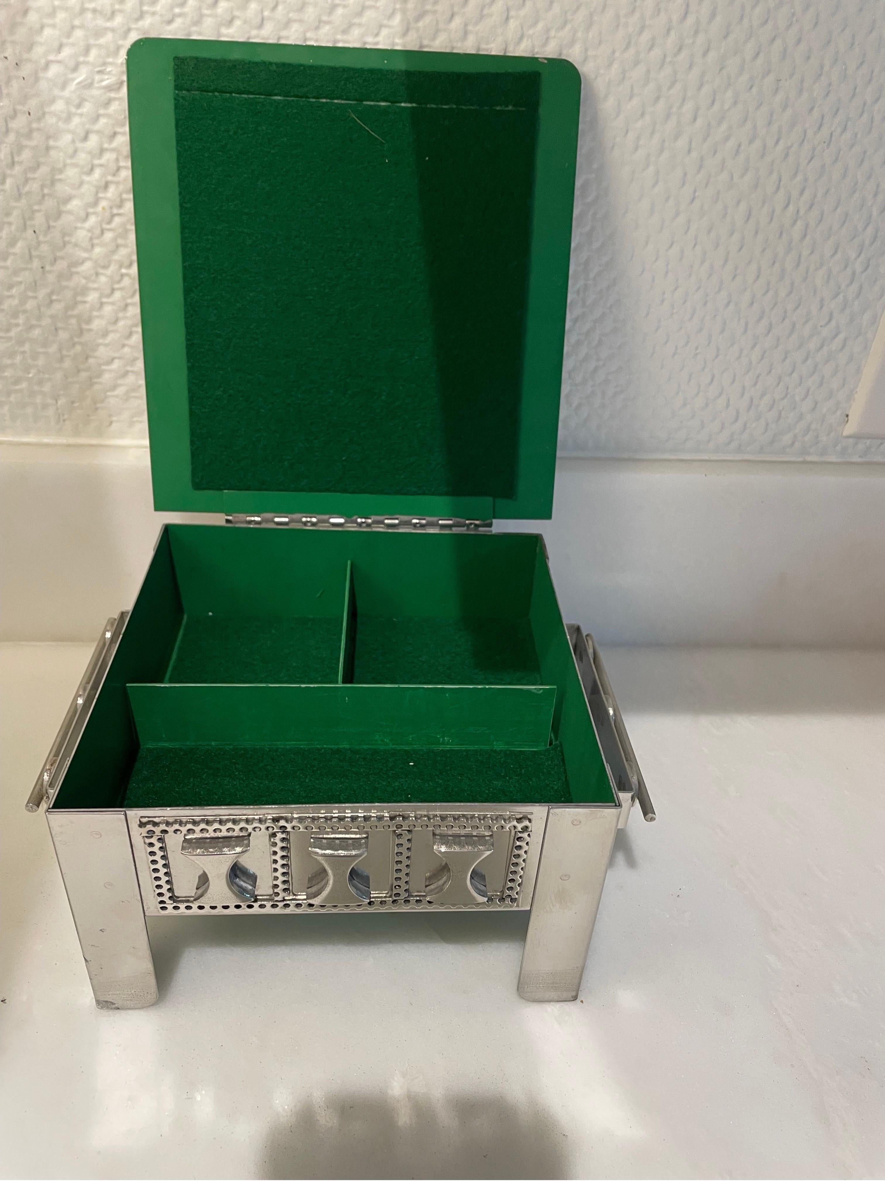 North American Stanley Szwarc stainless steel box.  For Sale