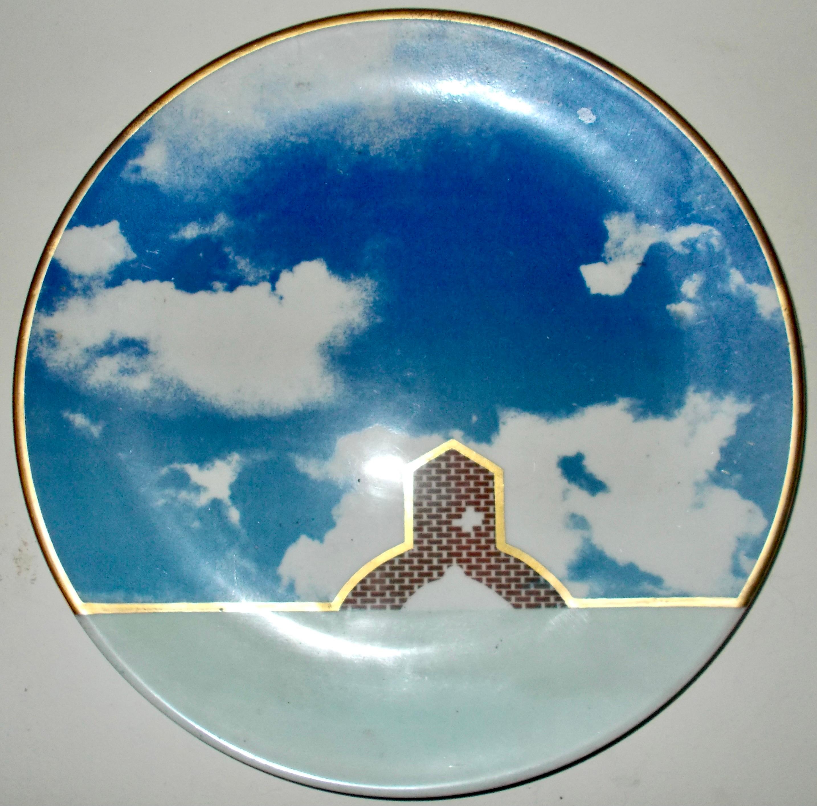 Stanley Tigerman Post-Modern Rare Porcelain Plate In Excellent Condition For Sale In Sharon, CT