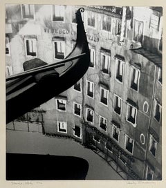 Vintage Silver Gelatin Photograph Stanley Twardowicz Venice Italy Gondola Photo
