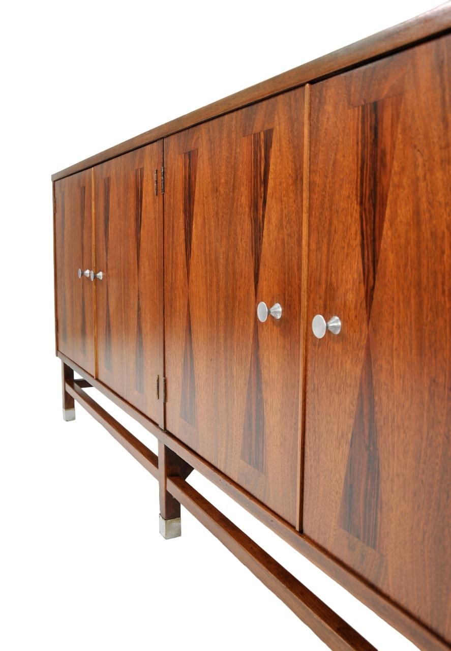 American Stanley Walnut and Rosewood Credenza