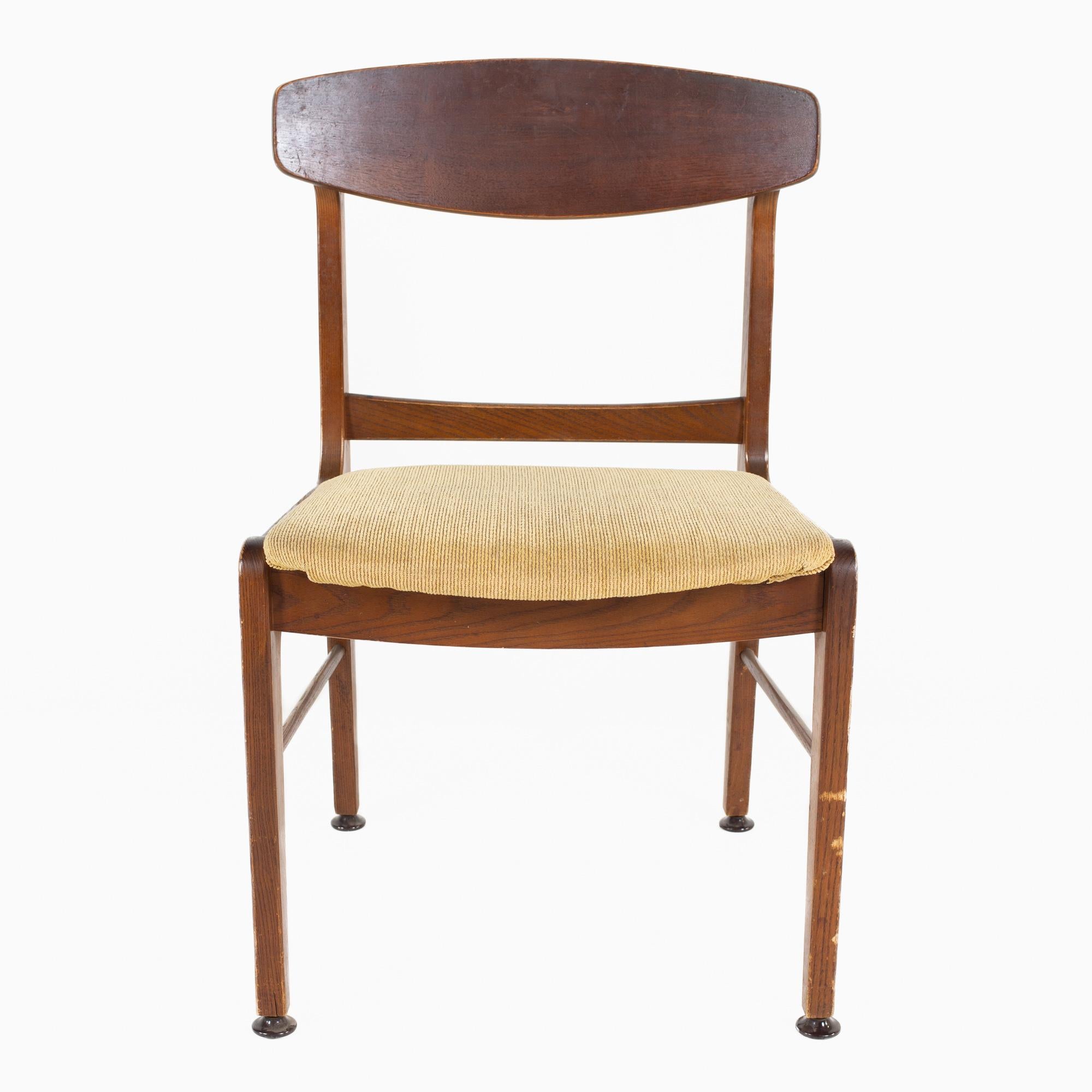 Stanley Walnut Mid Century Dining Side Chair

This chair measures: 20 wide x 19 deep x 33 high, with a seat height of 18 inches

All pieces of furniture can be had in what we call restored vintage condition. That means the piece is restored upon