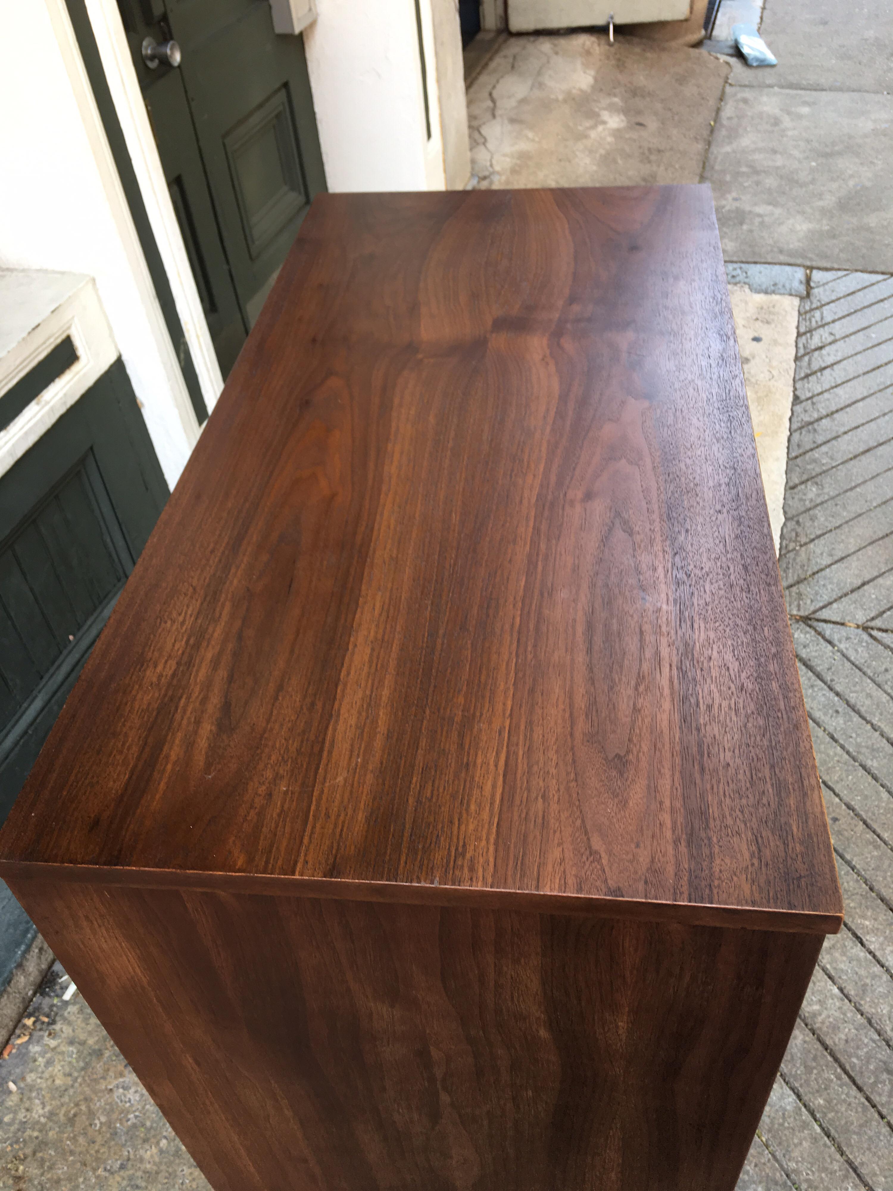 Mid-Century Modern Stanley Walnut Tall Dresser