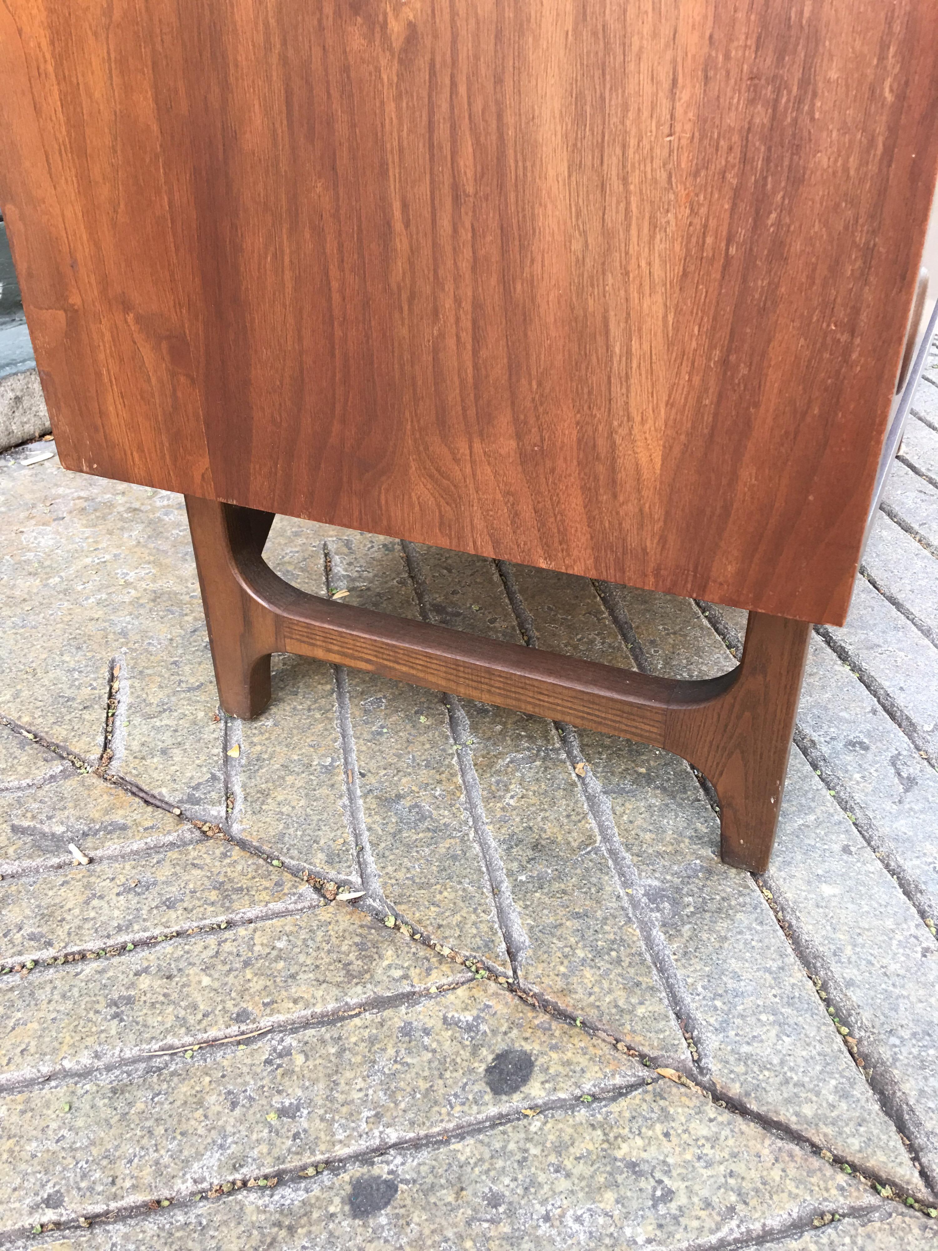 American Stanley Walnut Tall Dresser