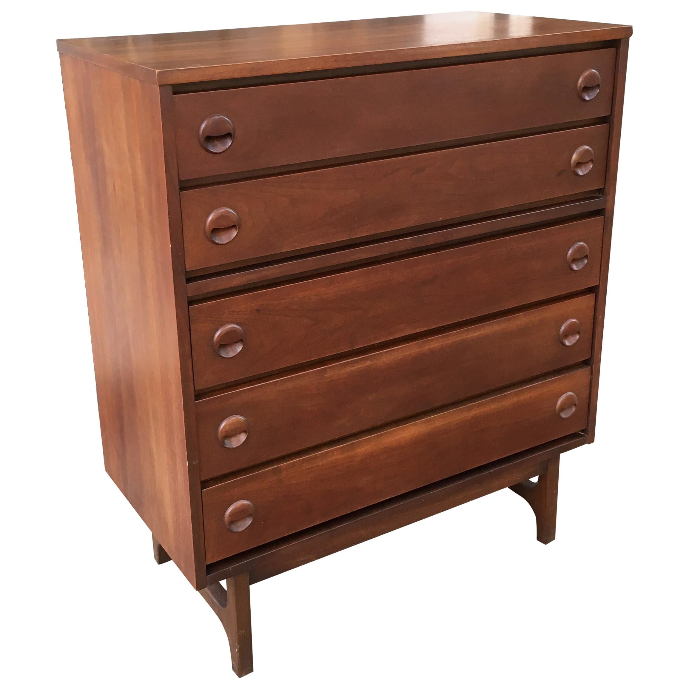 Stanley Walnut Tall Dresser